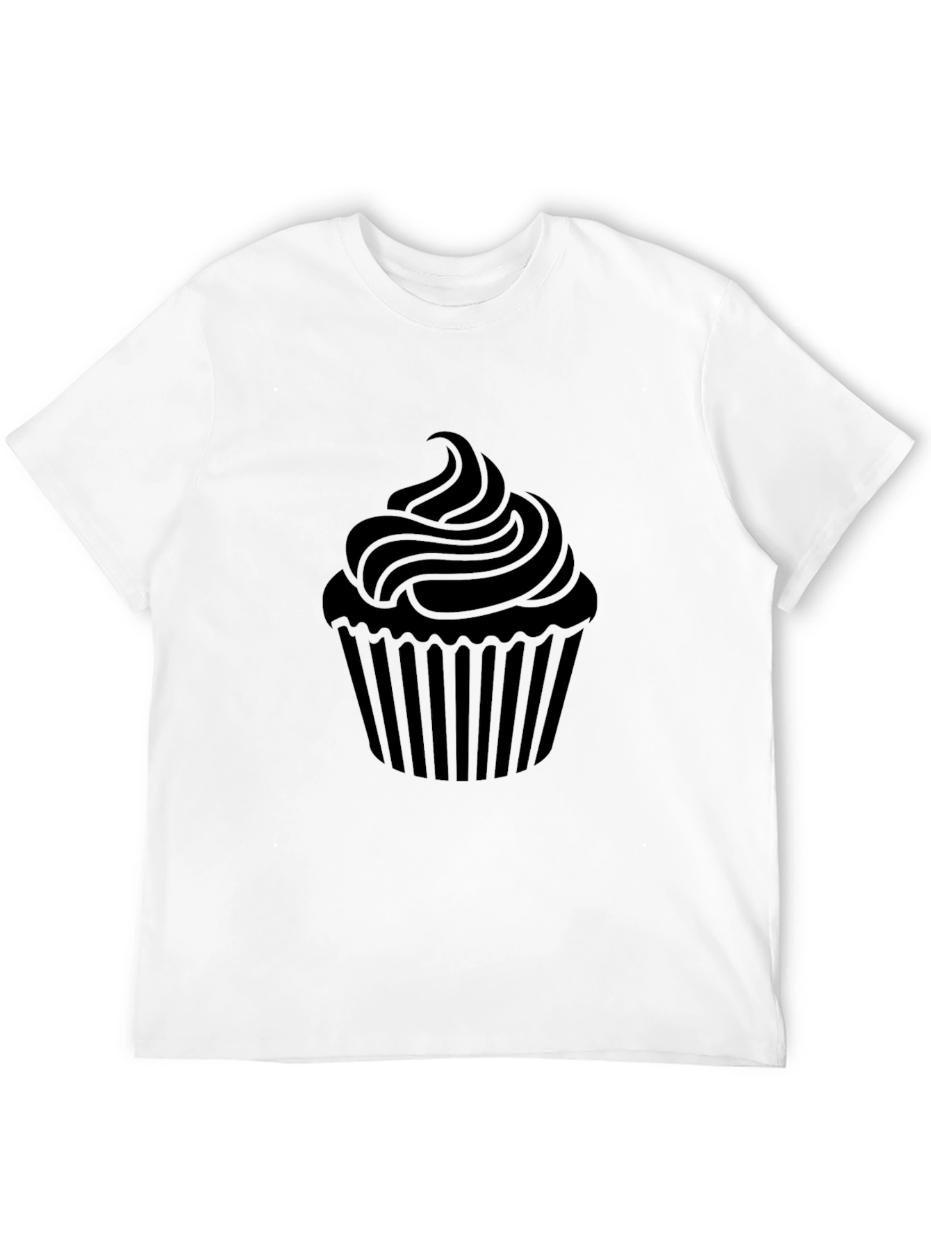 Cupcake Graphic T-Shirt - Black Cotton Tee