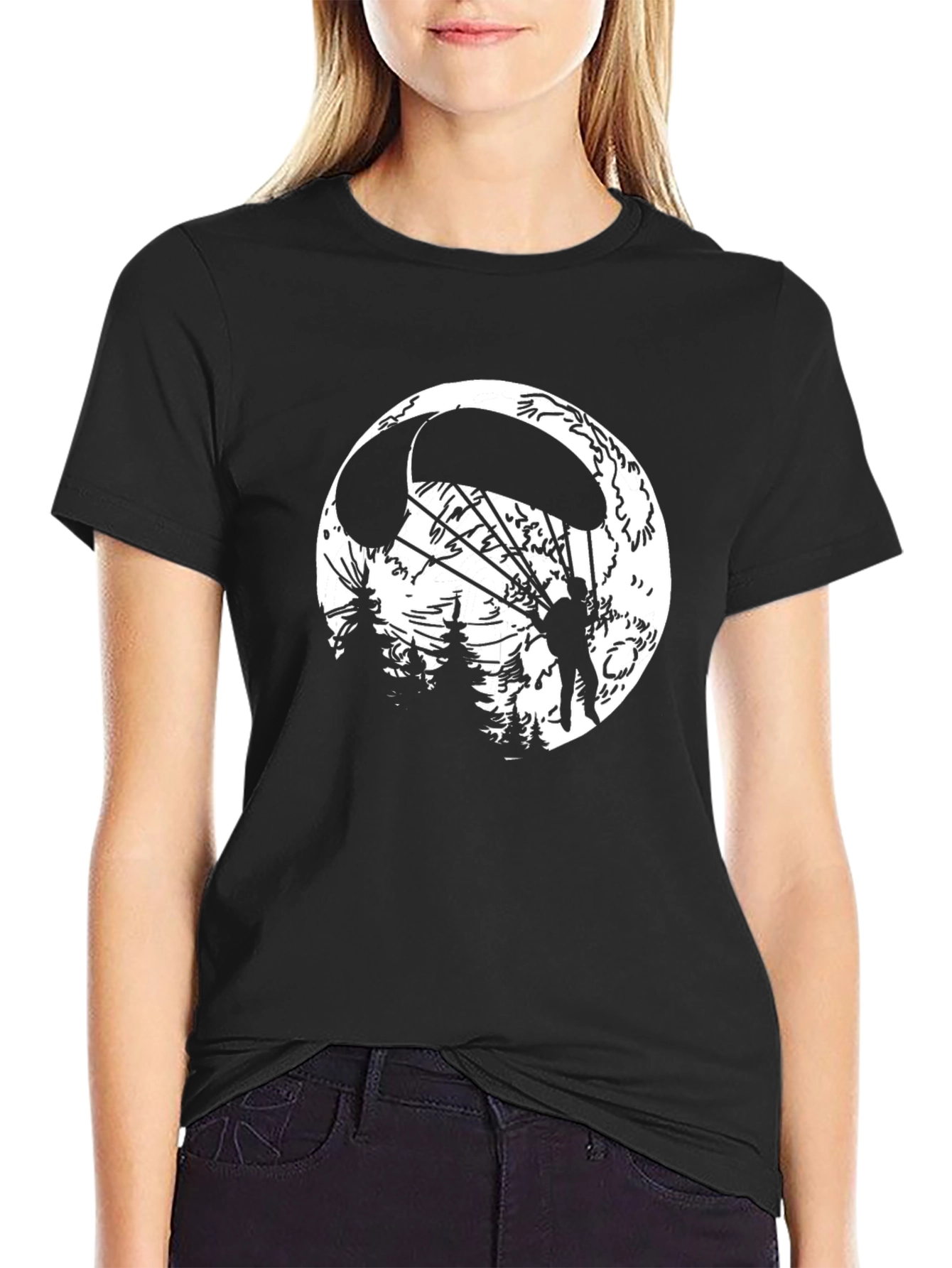 Parachute Graphic Tee - Black
