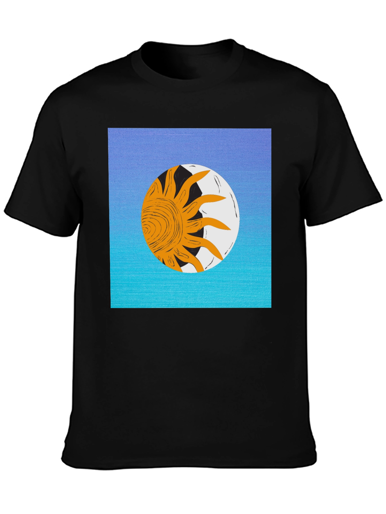 Sun & Moon Graphic Black T-Shirt