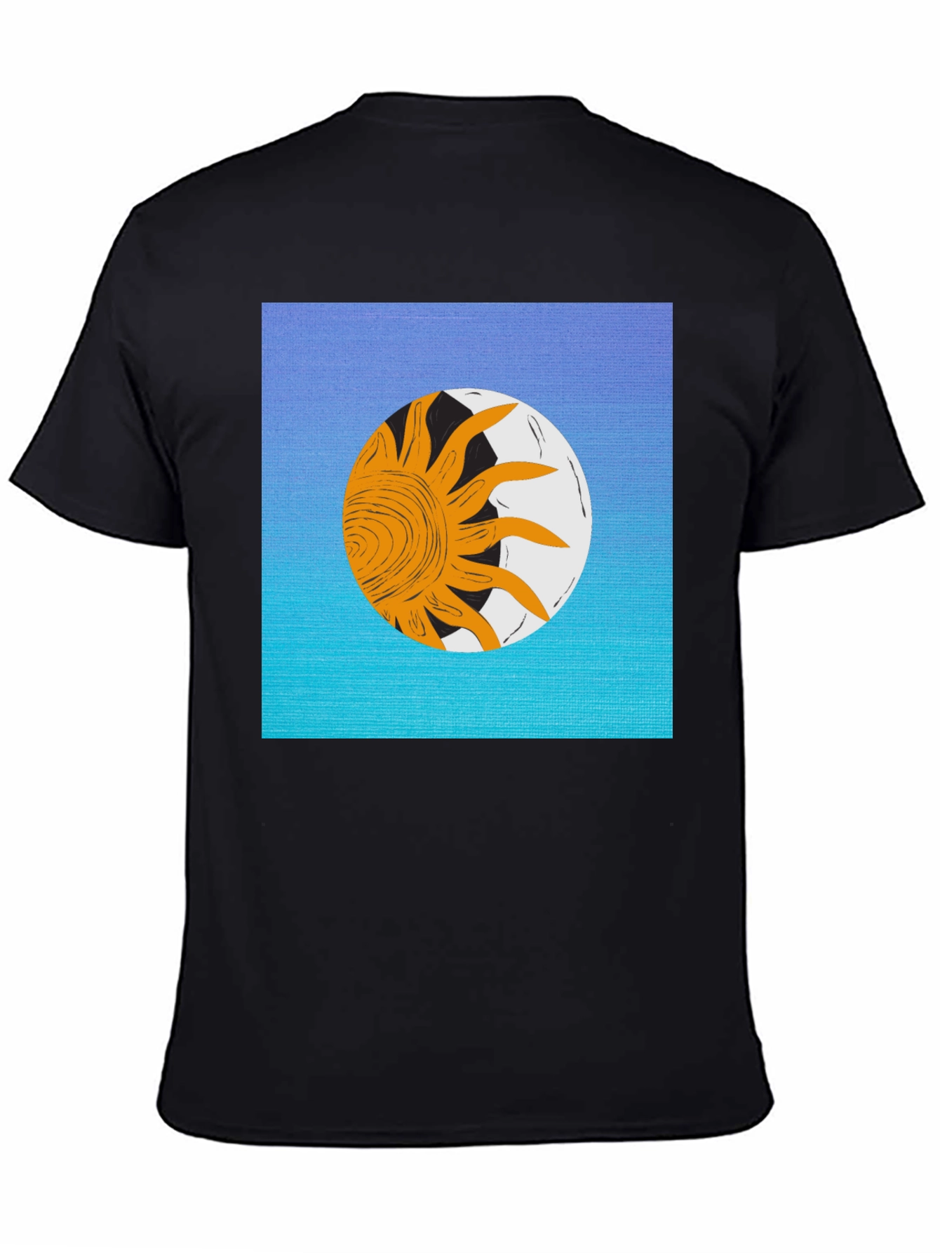 Sun & Moon Graphic Black T-Shirt