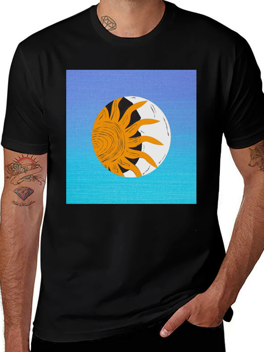 Sun & Moon Graphic Black T-Shirt