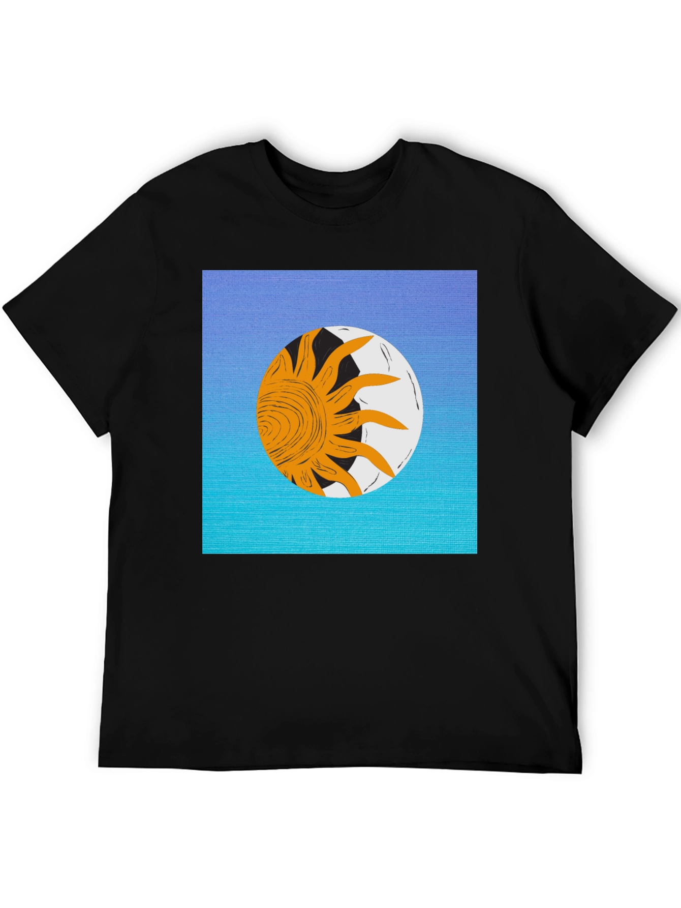 Sun & Moon Graphic Black T-Shirt