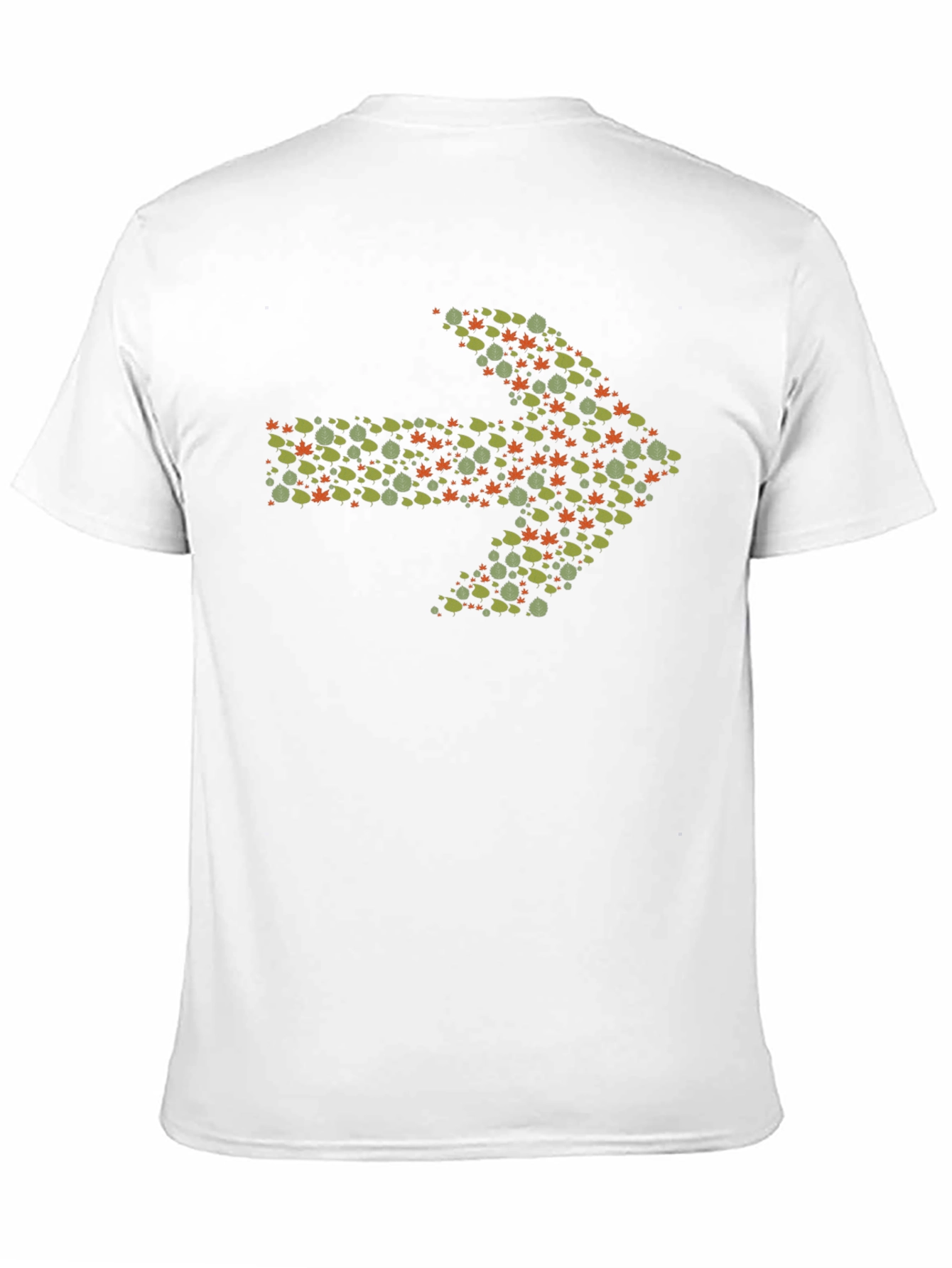 Leaf Arrow Graphic Tee - Black Cotton Casual Shirt