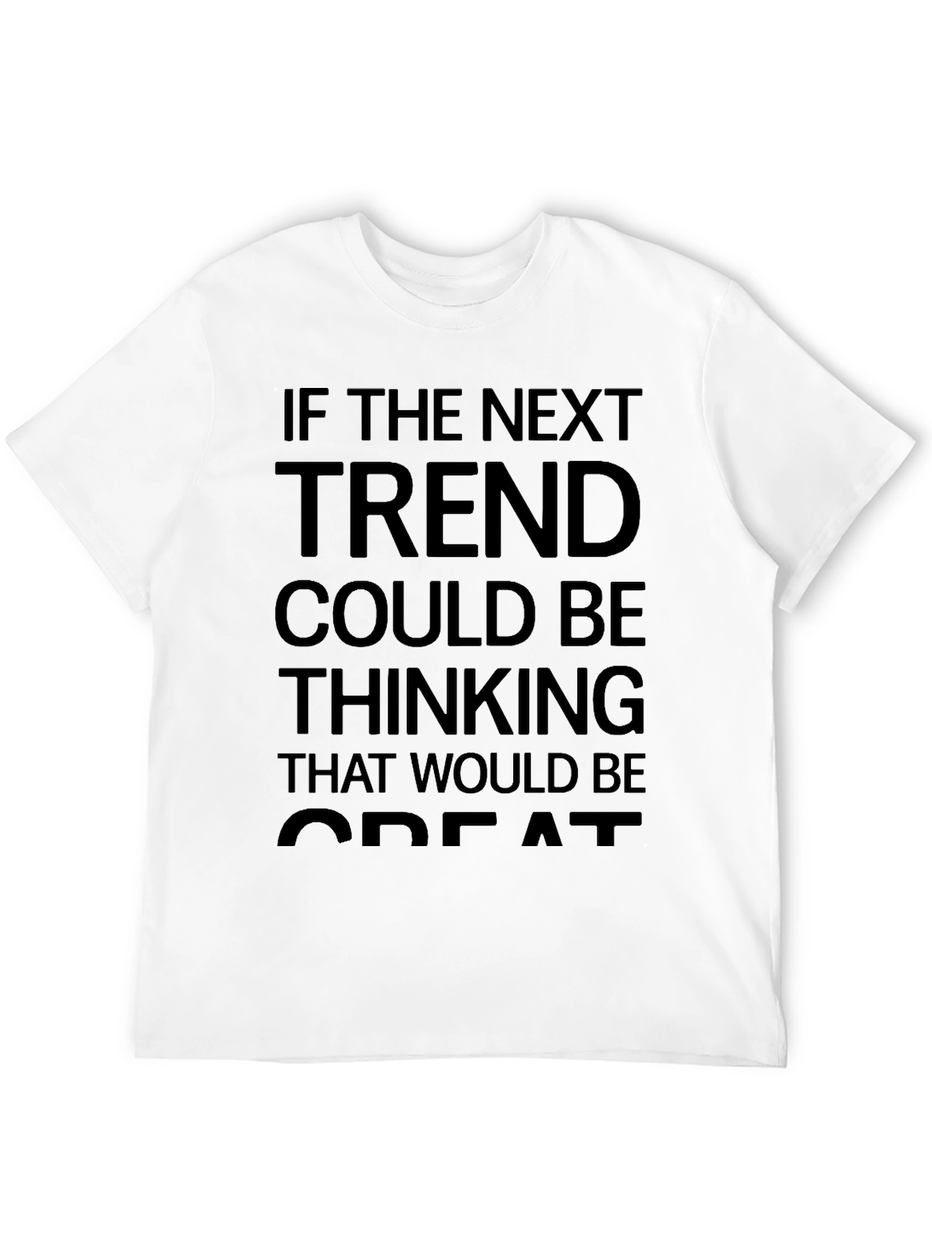 Next Trend Thinking Black Graphic T-Shirt