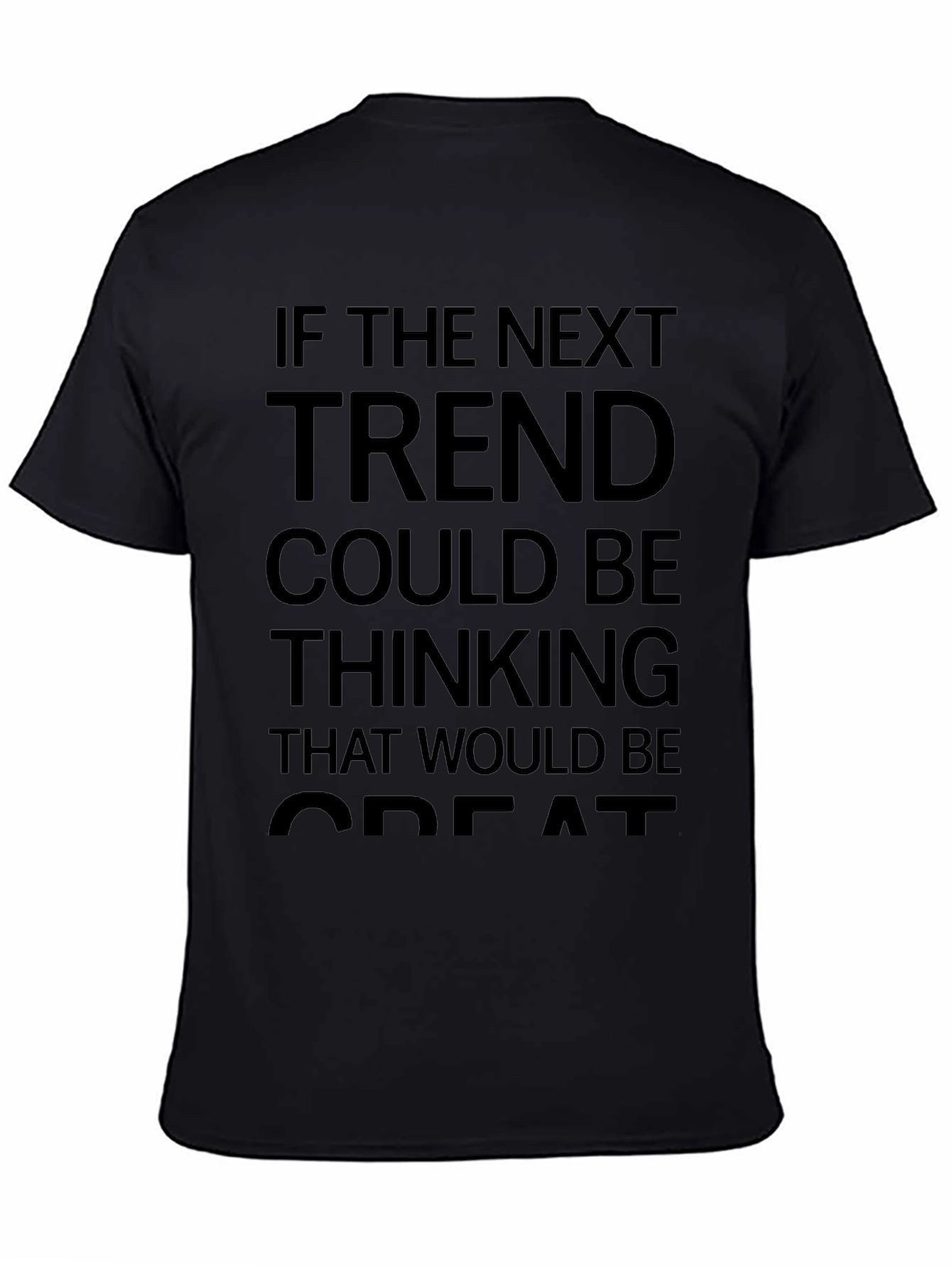 Next Trend Thinking Black Graphic T-Shirt
