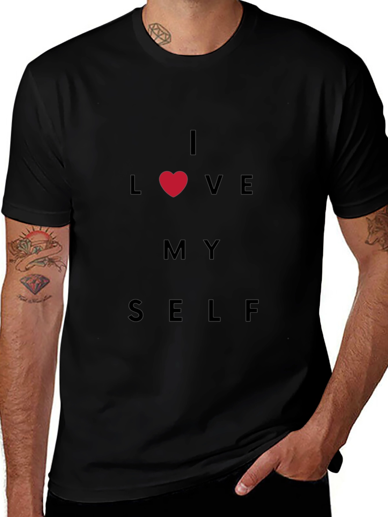 I Love Myself Black T-Shirt