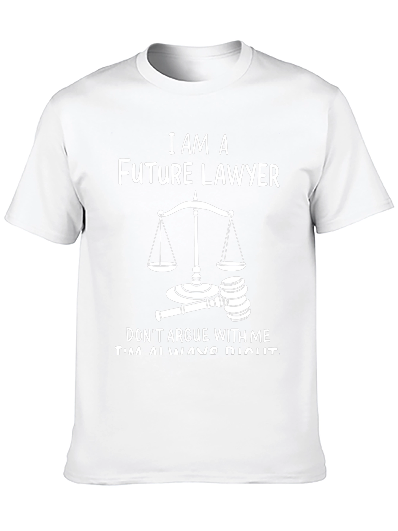 Future Lawyer T-Shirt - Scales of Justice Design