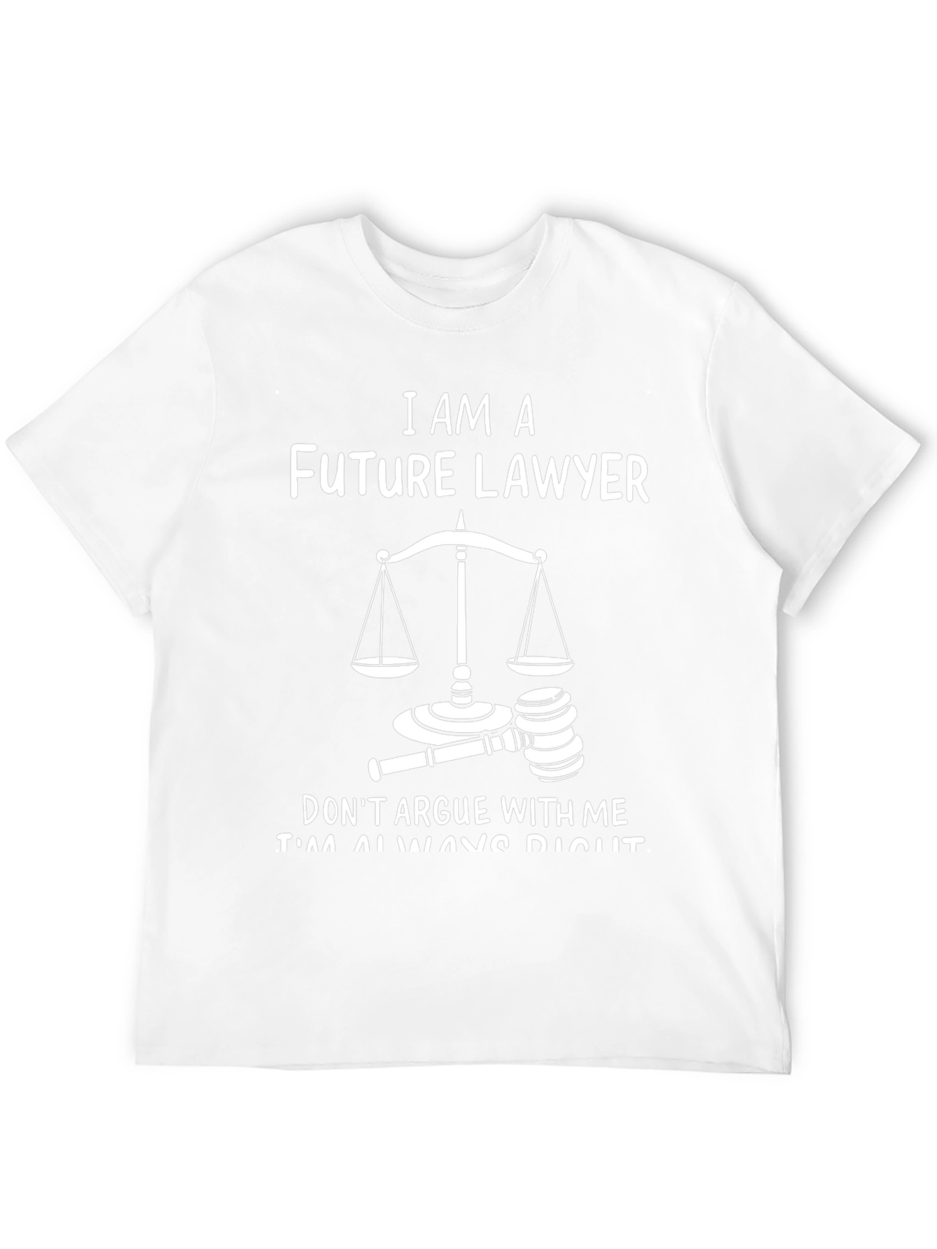 Future Lawyer T-Shirt - Scales of Justice Design