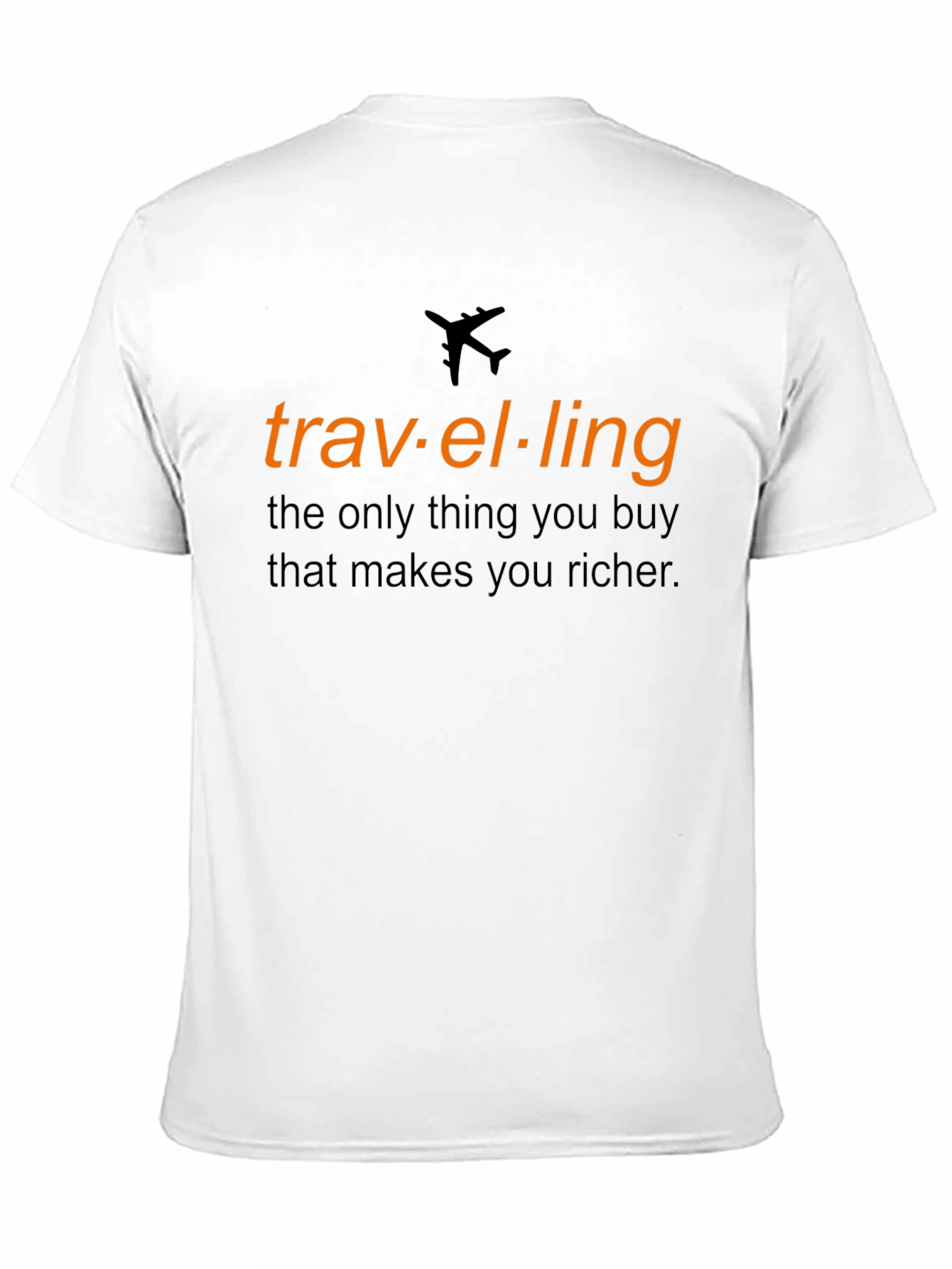 Travel is Richer Black Graphic Tee