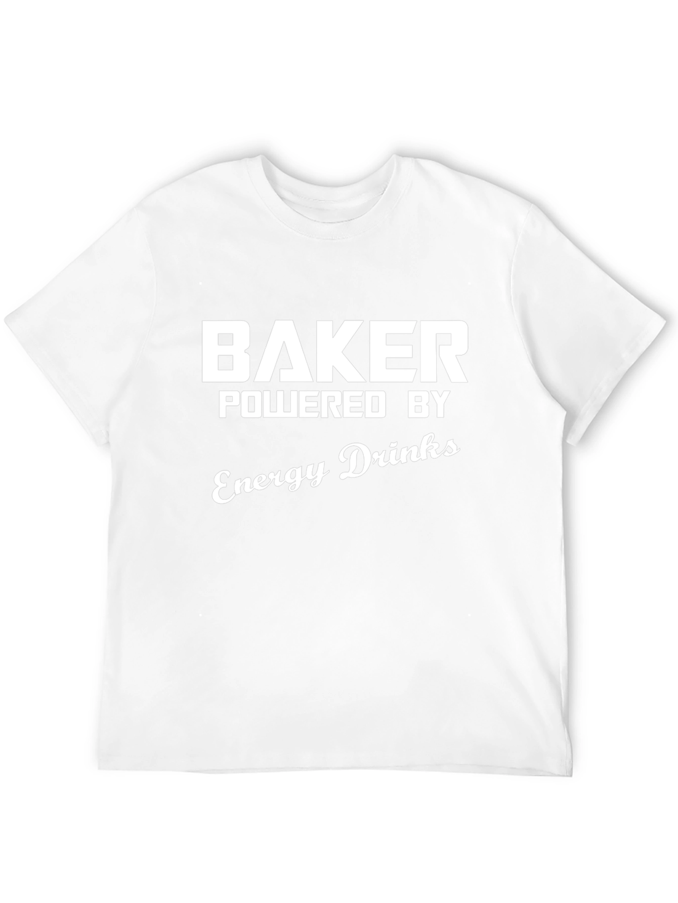 Baker Powered By Energy Drinks Black T-Shirt
