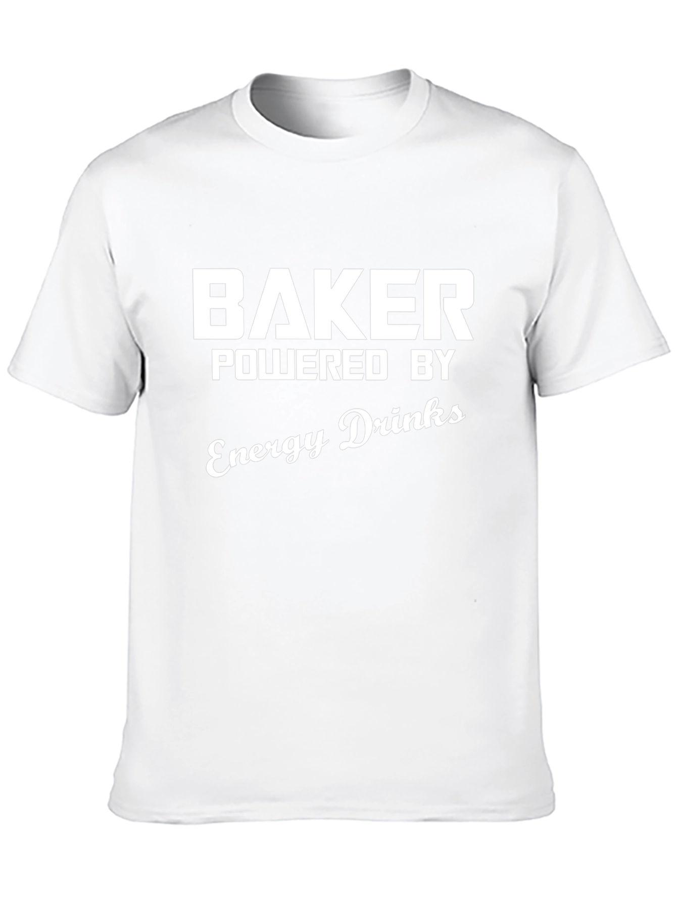 Baker Powered By Energy Drinks Black T-Shirt