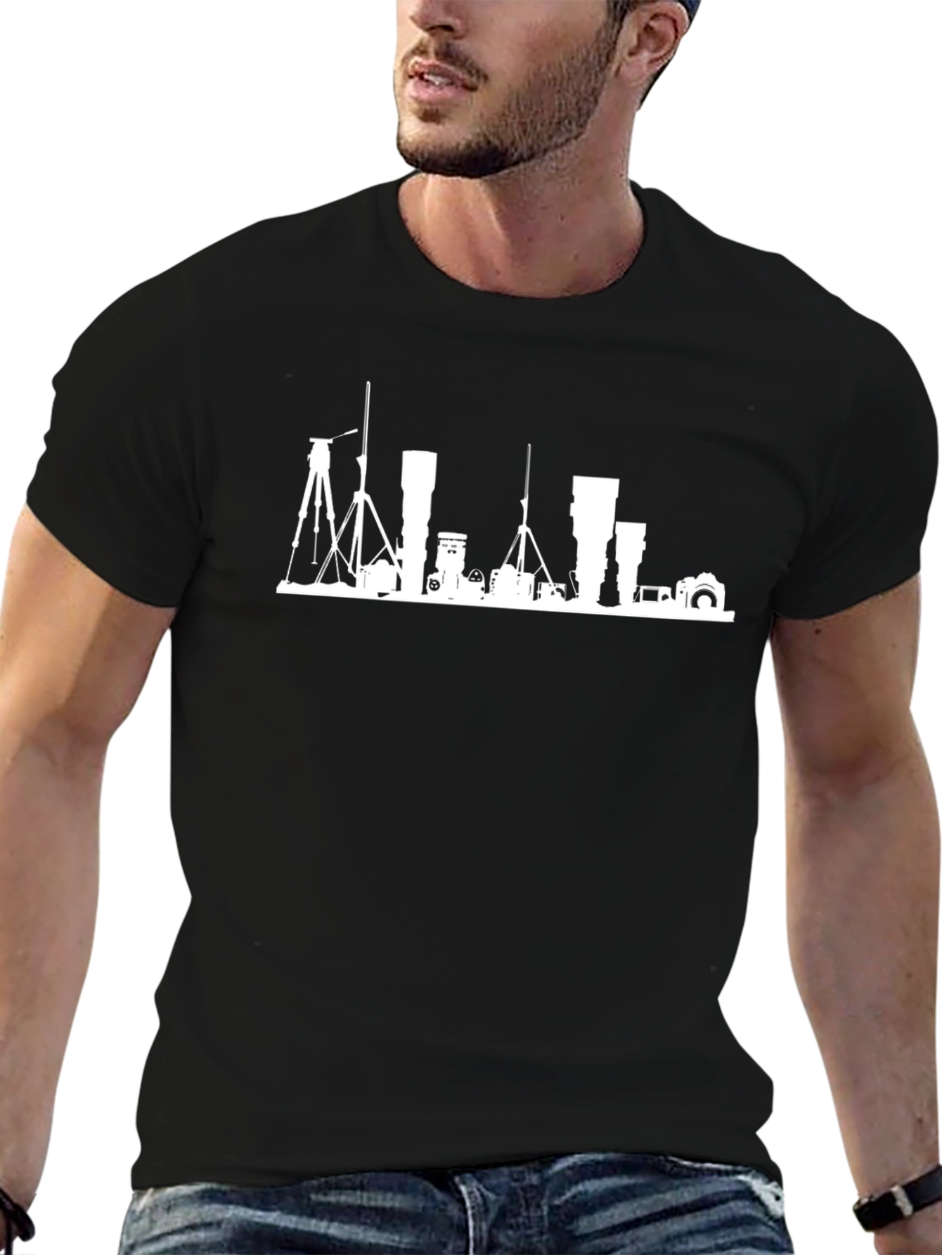Camera Equipment Silhouette Graphic Tee