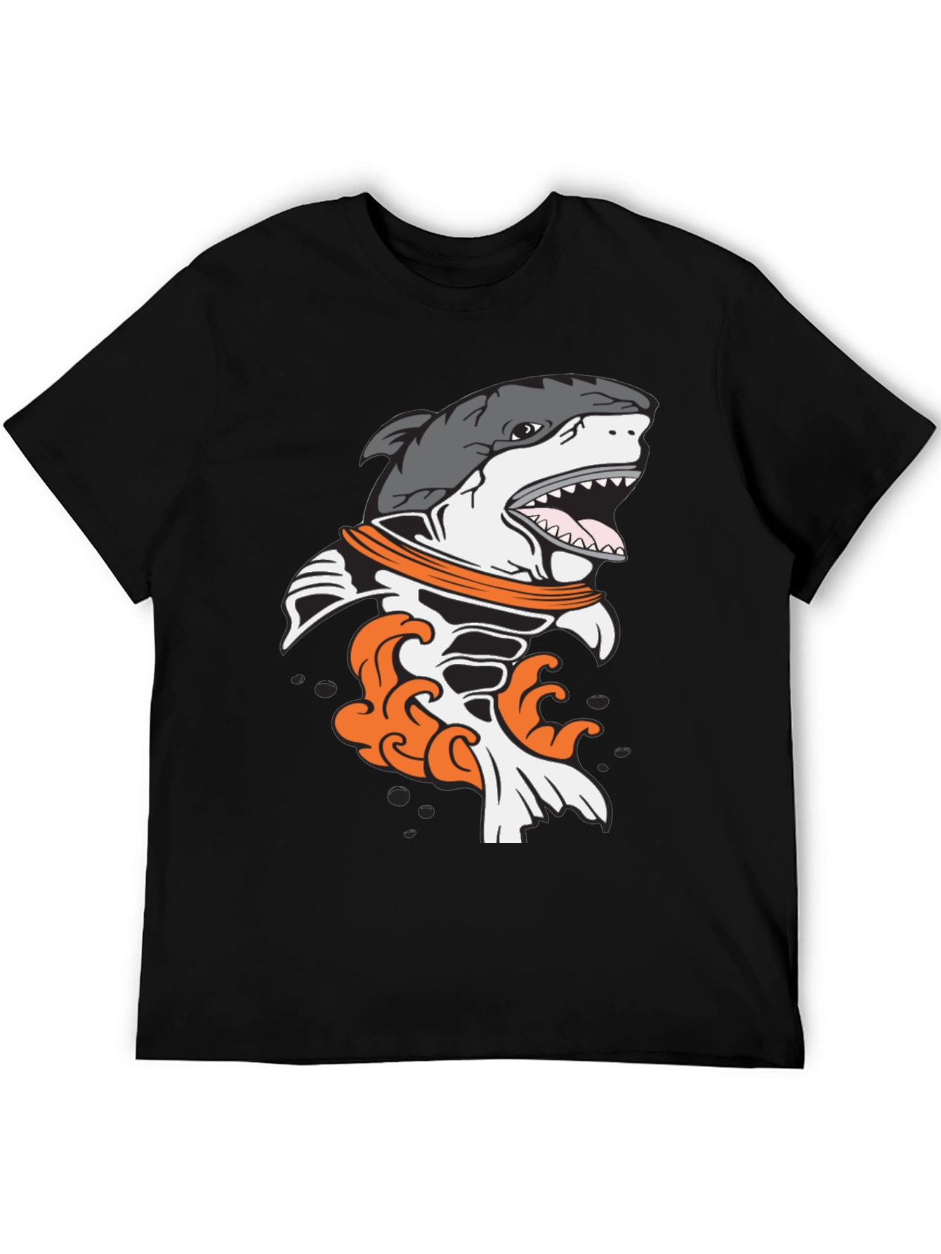 Shark Astronaut Black Graphic Tee