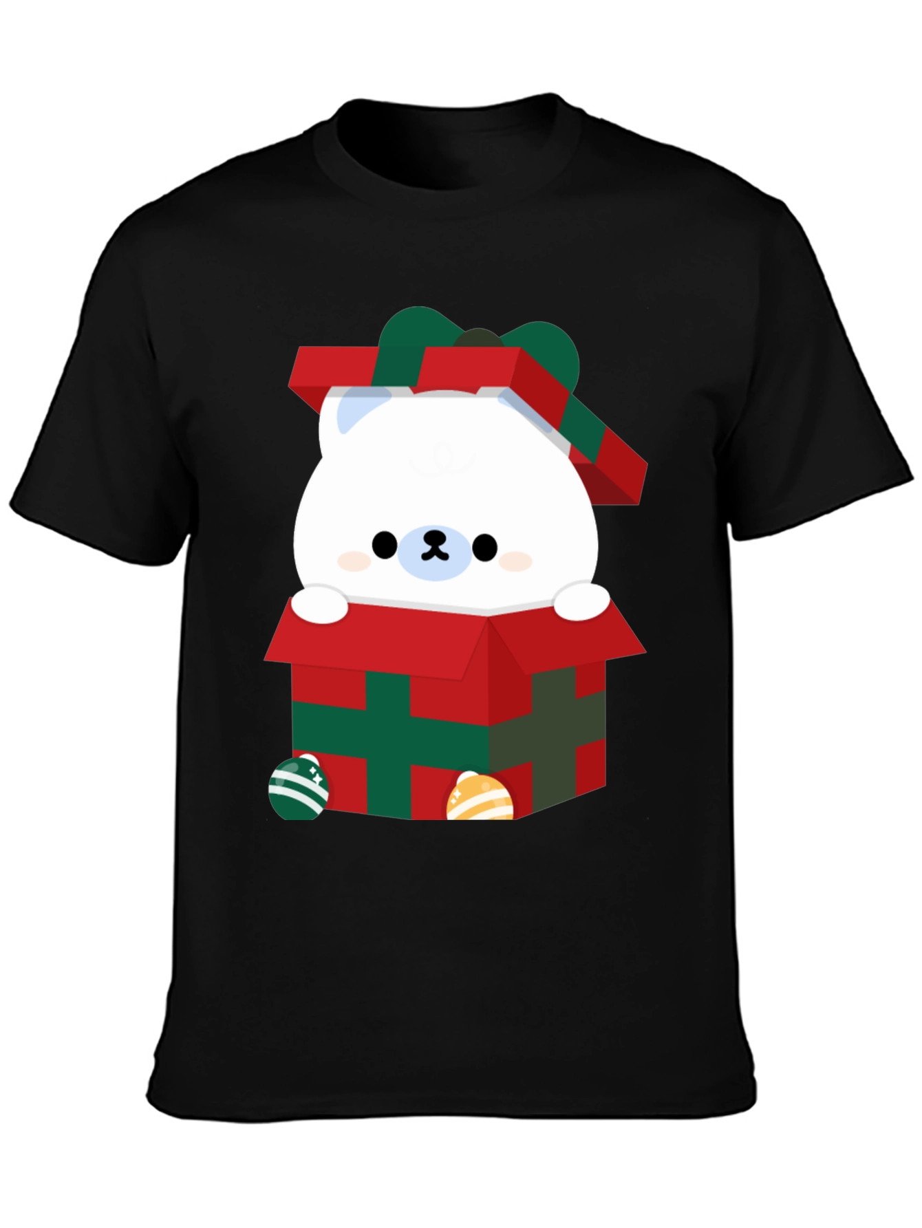 Cute Bear in Gift Box Graphic Tee
