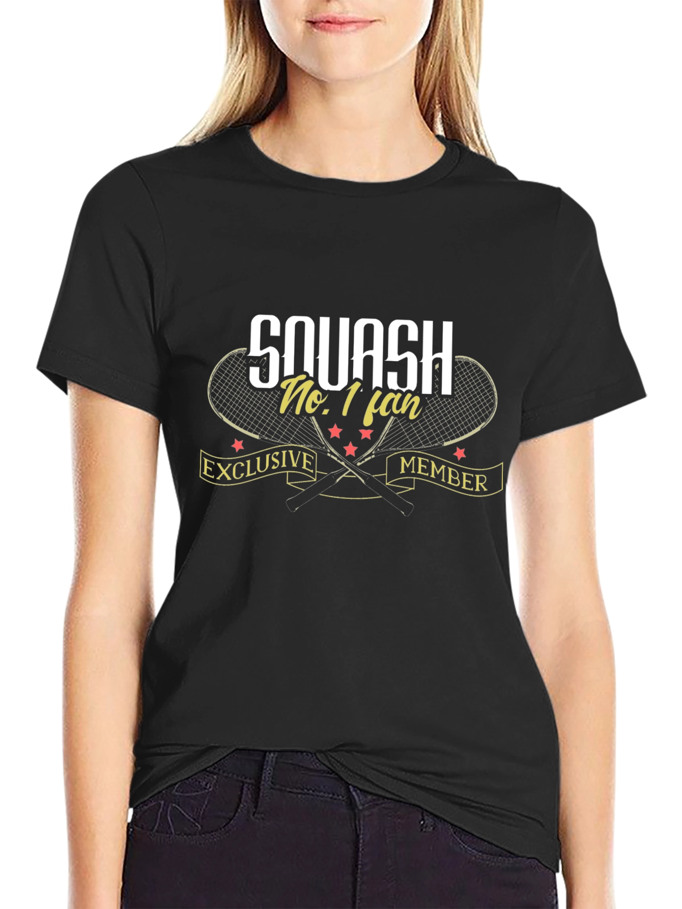 Squash No. 1 Fan Black T-Shirt Exclusive Member Design