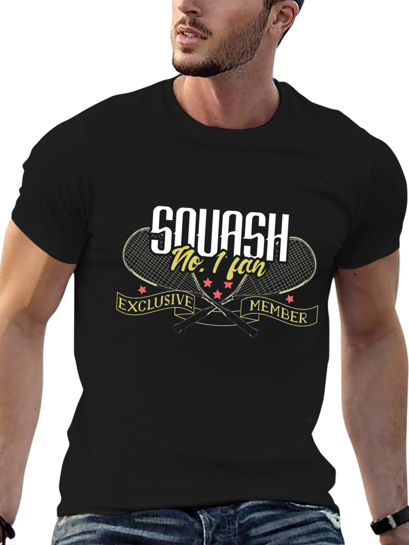 Squash No. 1 Fan Black T-Shirt Exclusive Member Design