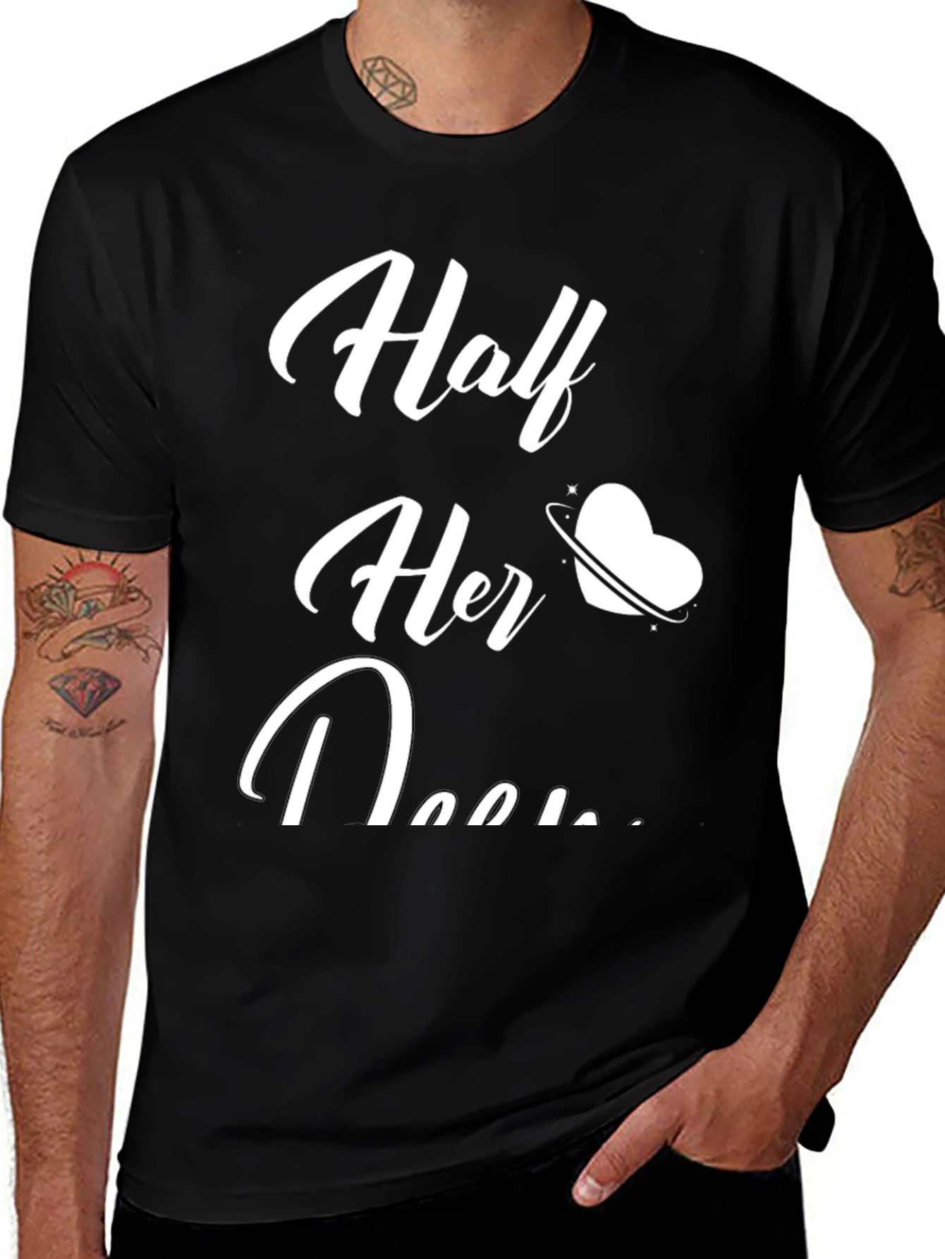 Half Her Heart T-Shirt - Romantic Couple Matching Tee