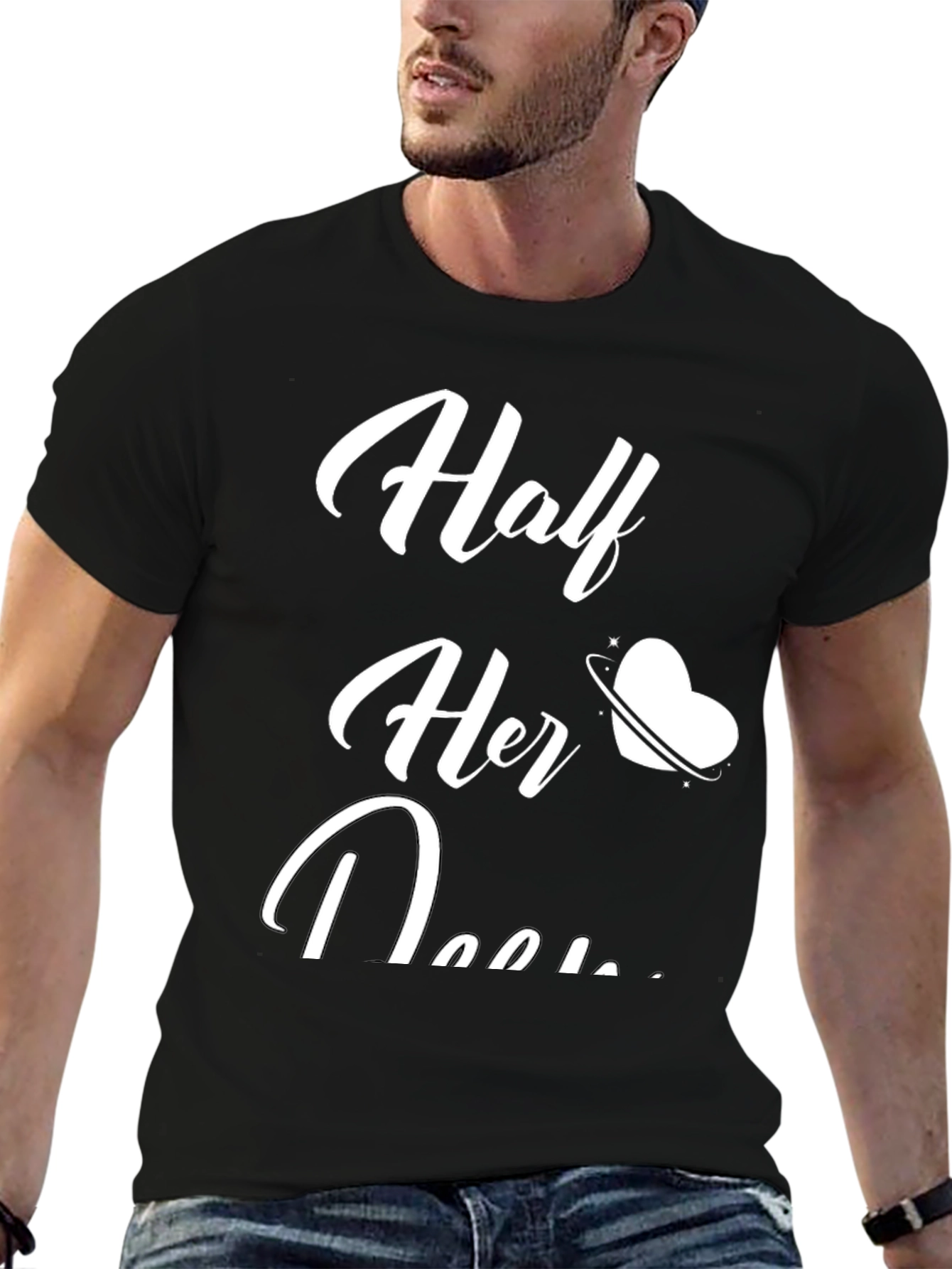 Half Her Heart T-Shirt - Romantic Couple Matching Tee