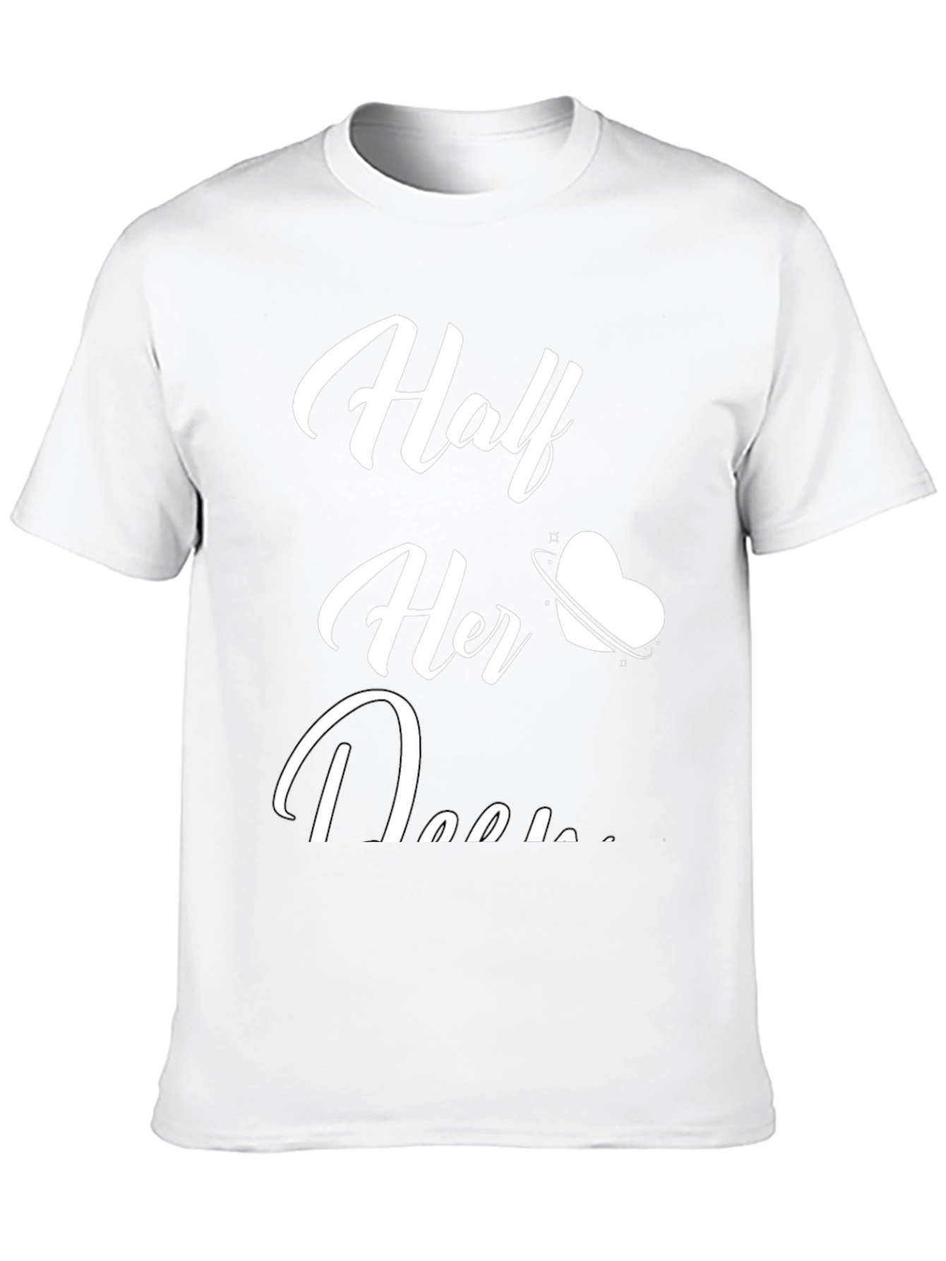 Half Her Heart T-Shirt - Romantic Couple Matching Tee