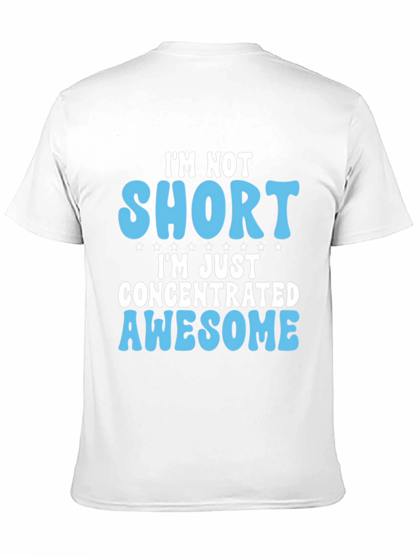 Funny Im Not Short Mens Black T-Shirt