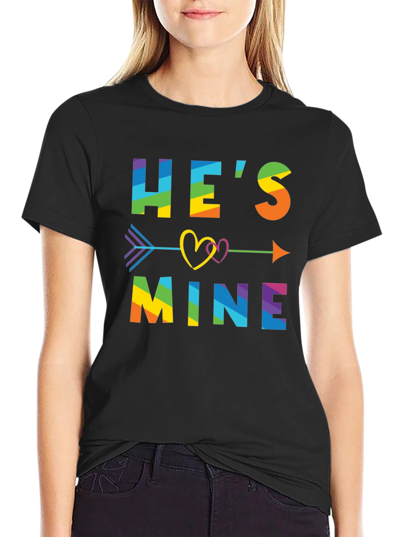 Hes Mine Rainbow LGBTQ Pride T-Shirt