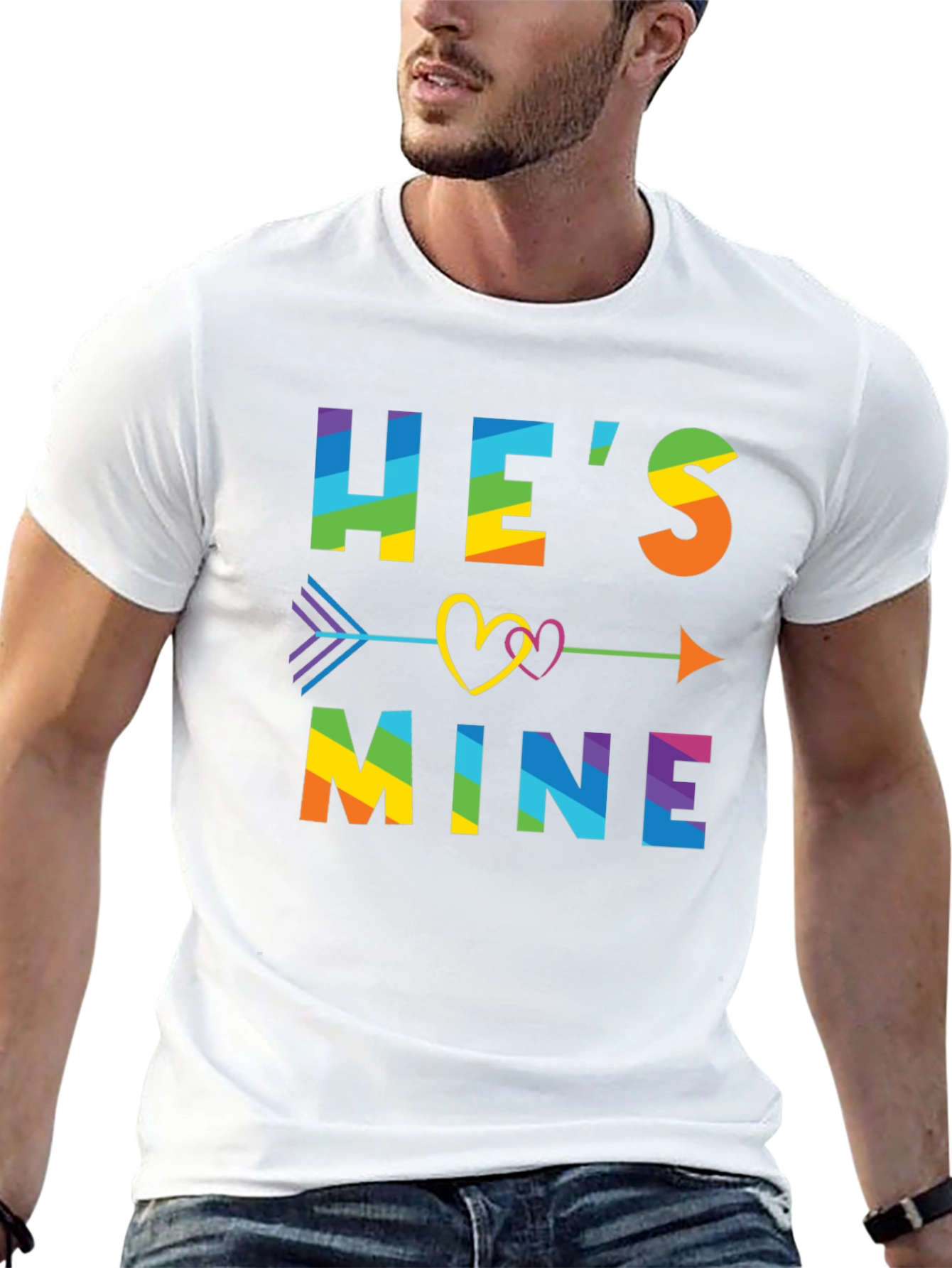 Hes Mine Rainbow LGBTQ Pride T-Shirt