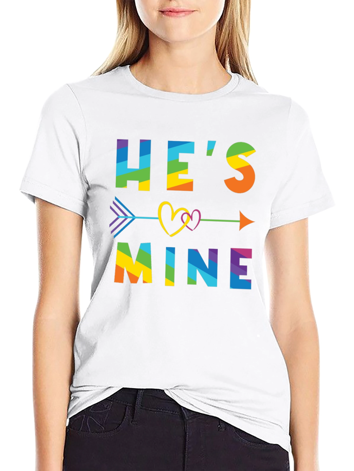 Hes Mine Rainbow LGBTQ Pride T-Shirt
