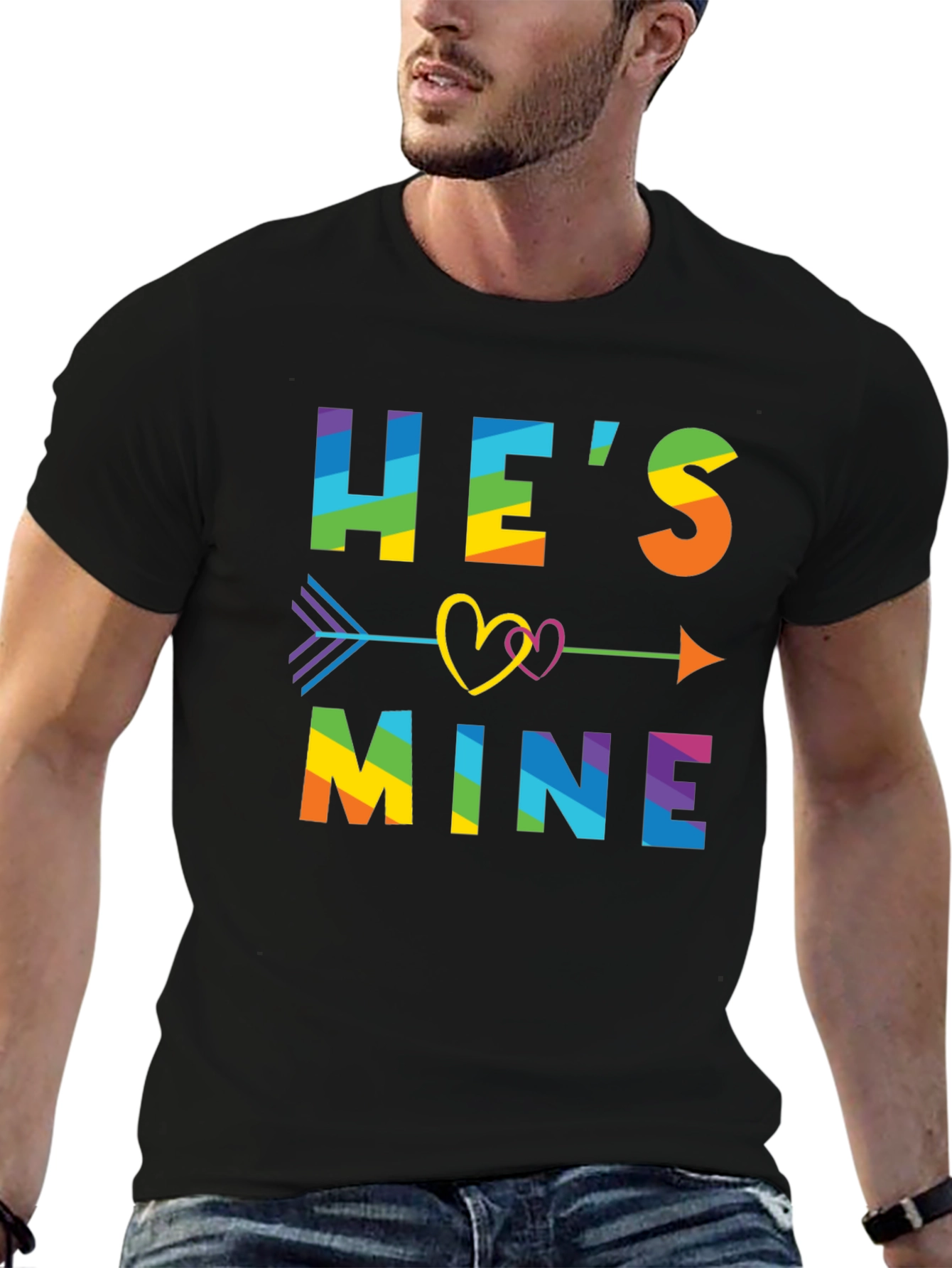 Hes Mine Rainbow LGBTQ Pride T-Shirt