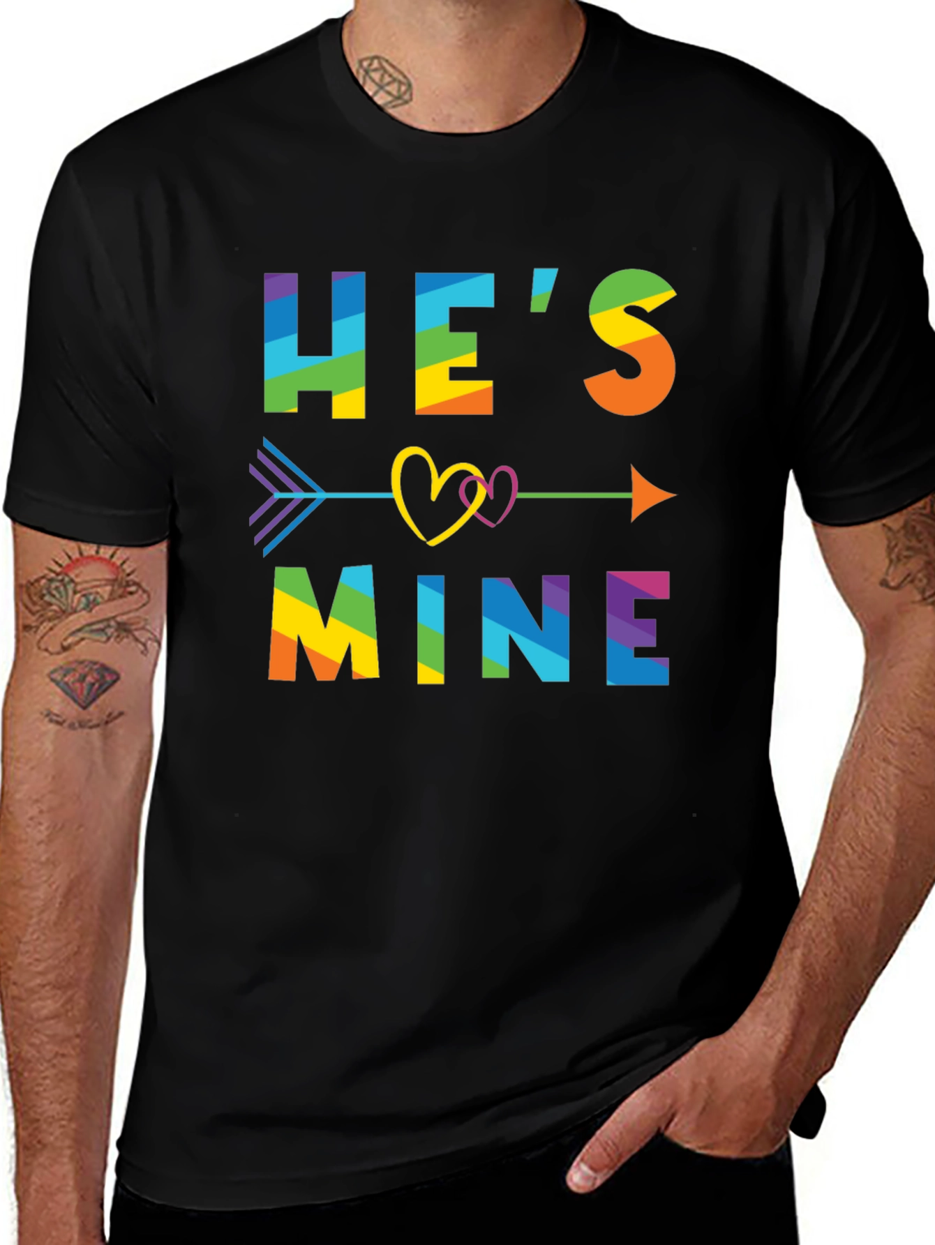Hes Mine Rainbow LGBTQ Pride T-Shirt