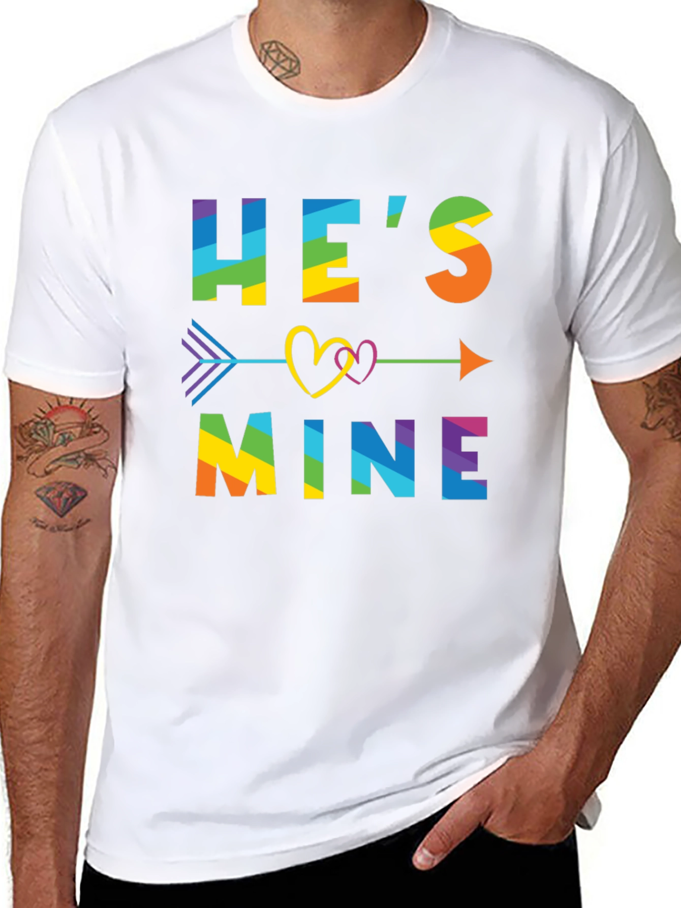 Hes Mine Rainbow LGBTQ Pride T-Shirt