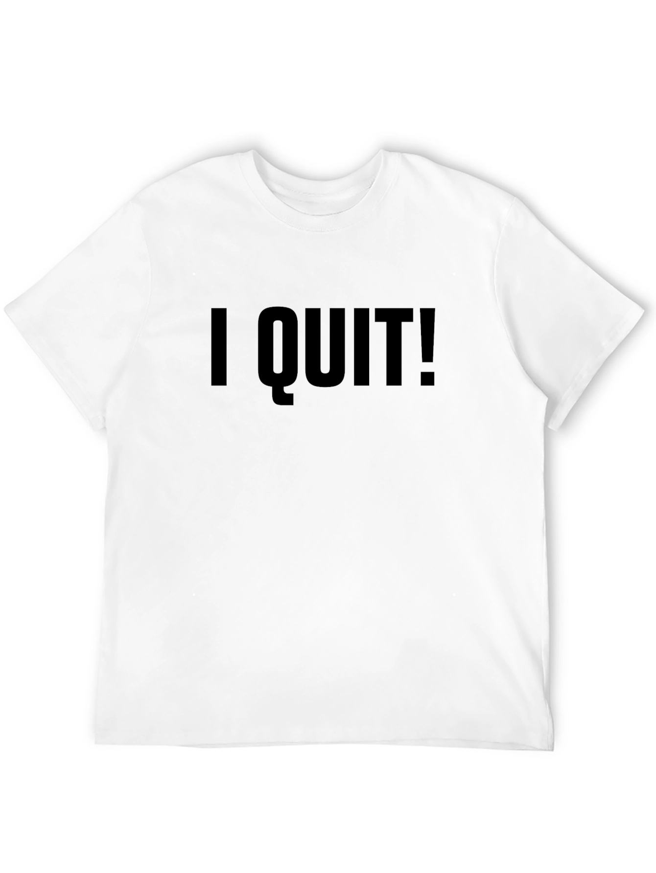 I QUIT! Black Graphic Tee - Statement T-Shirt