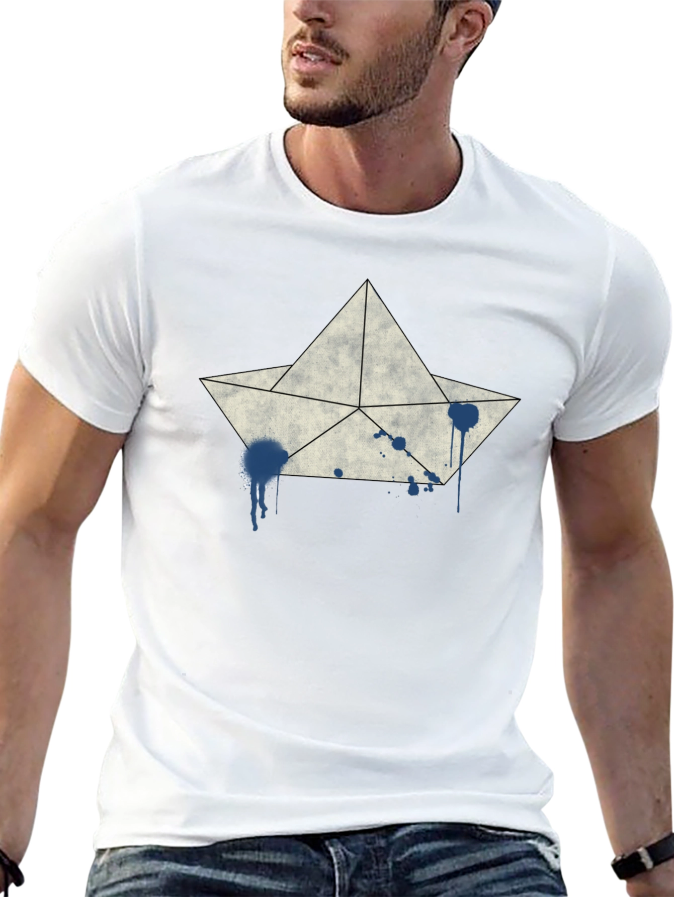 Paper Boat Graphic T-Shirt