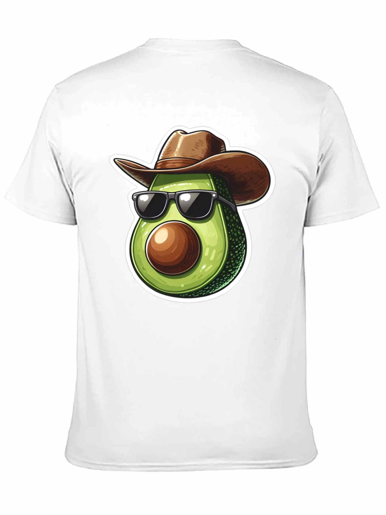 Cool Avocado Cowboy Graphic Tee - Black T-Shirt