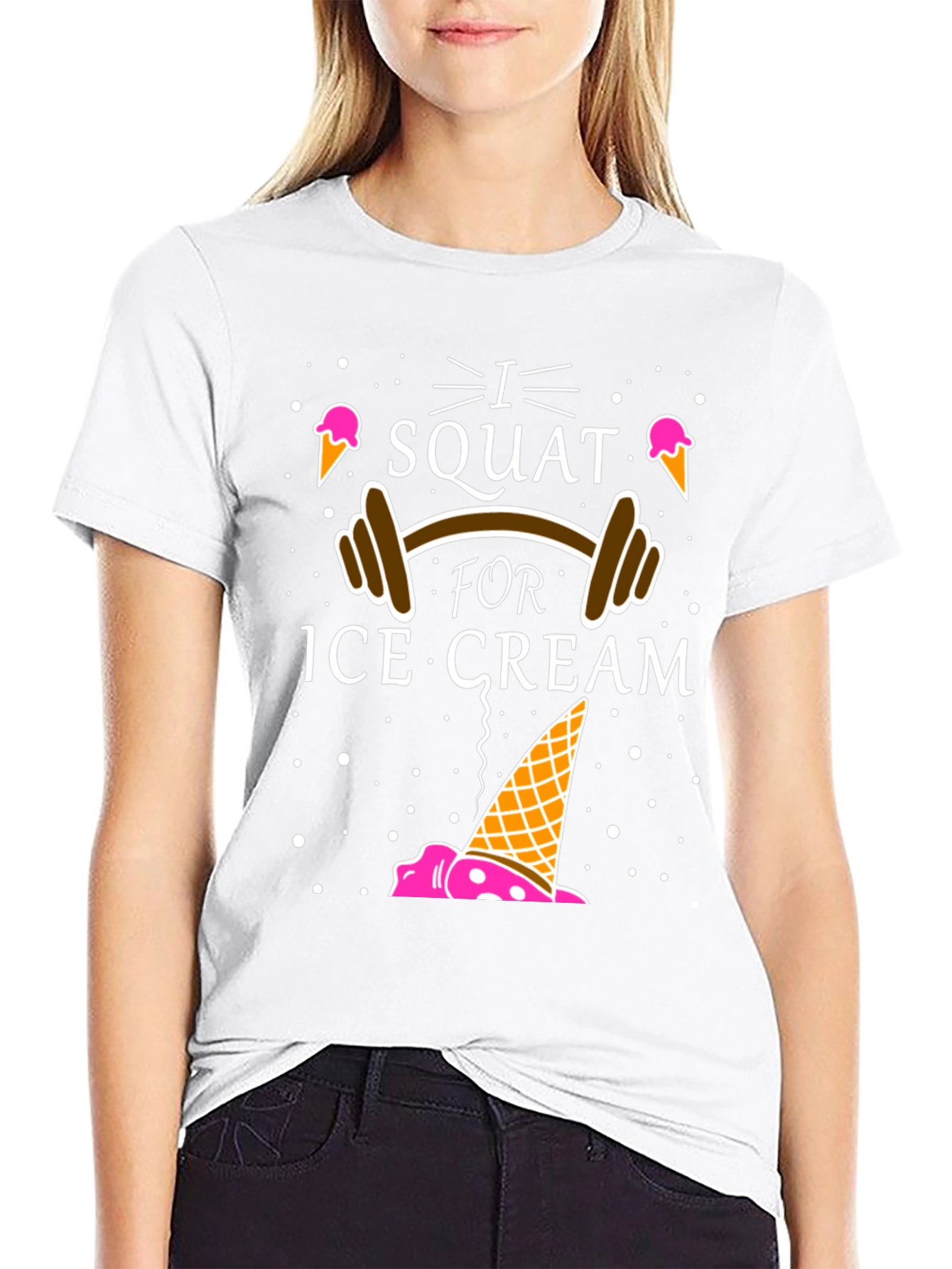 I Squat for Ice Cream Graphic T-Shirt