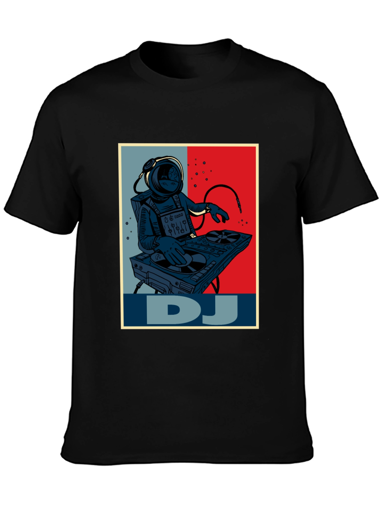 Astronaut DJ Graphic T-Shirt - Space Music Lover Tee