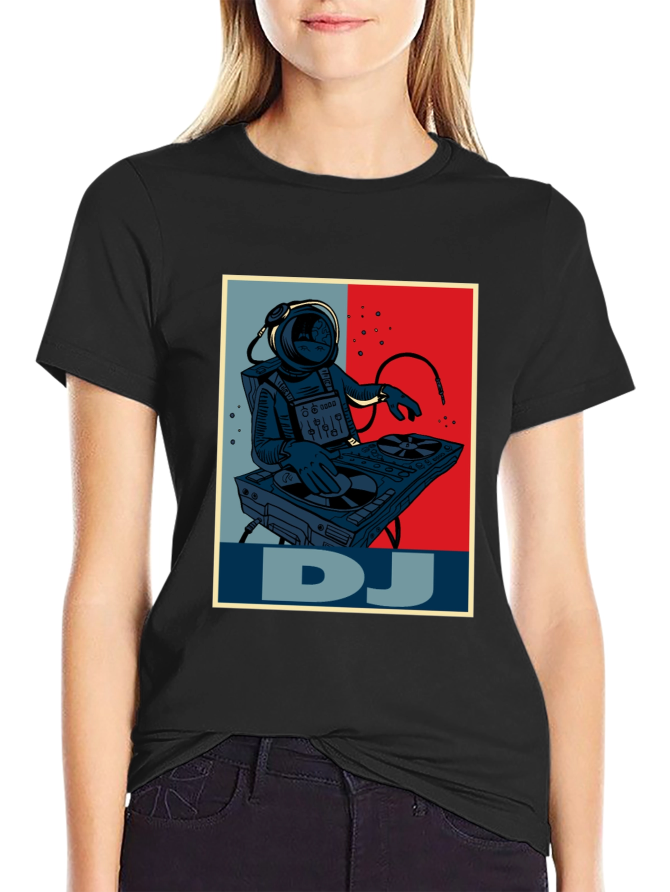 Astronaut DJ Graphic T-Shirt - Space Music Lover Tee