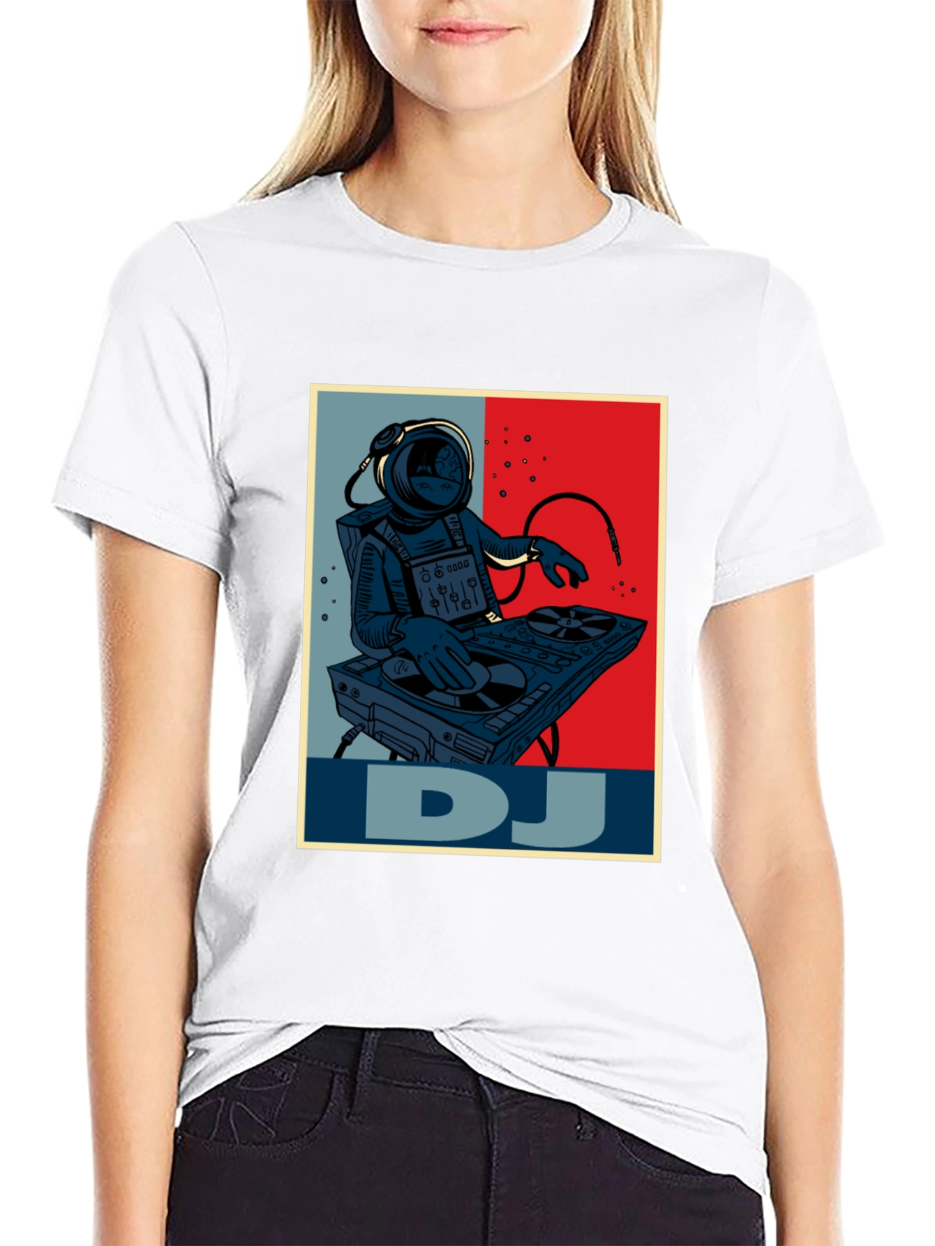 Astronaut DJ Graphic T-Shirt - Space Music Lover Tee
