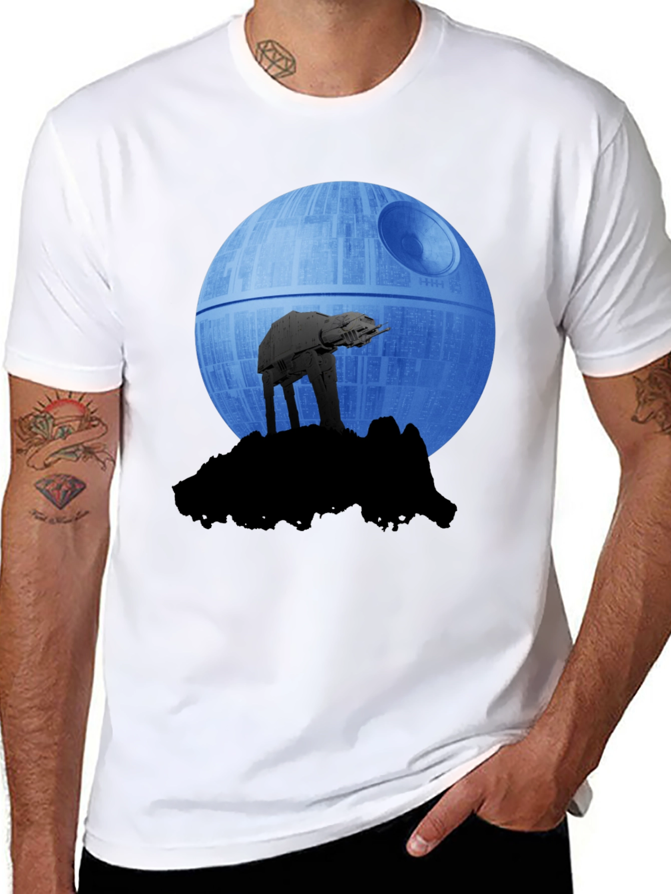 Star Wars AT-AT Death Star Graphic T-Shirt