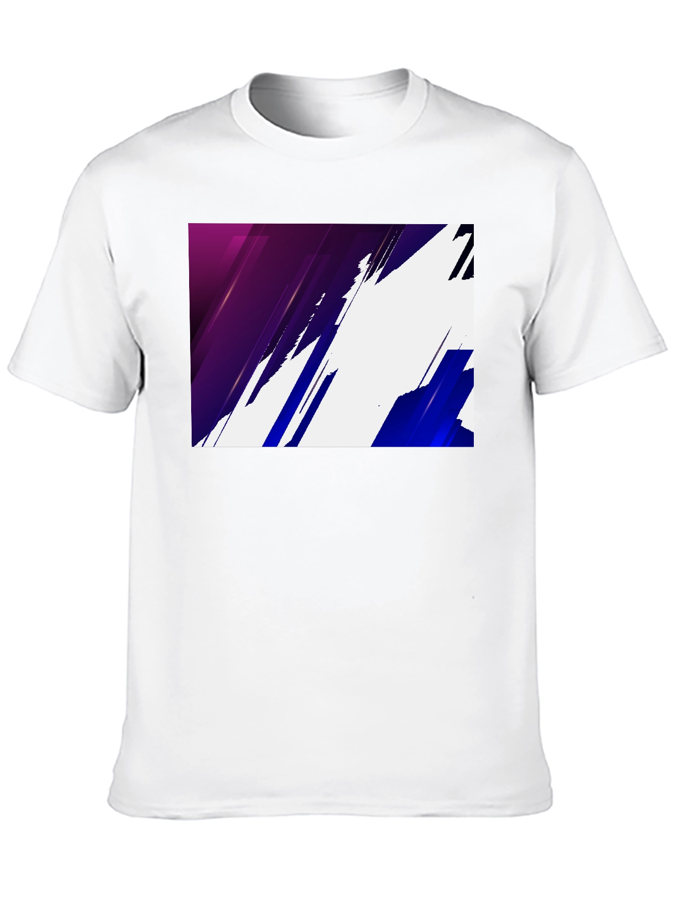 Modern Abstract Graphic Print Black T-Shirt
