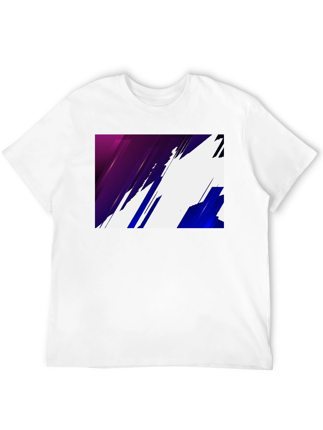 Modern Abstract Graphic Print Black T-Shirt