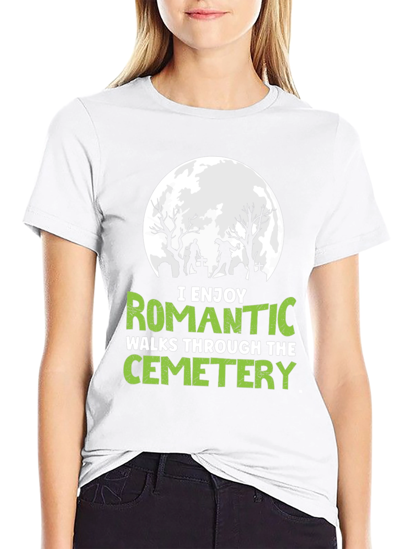 Romantic Cemetery Walks Graphic T-Shirt