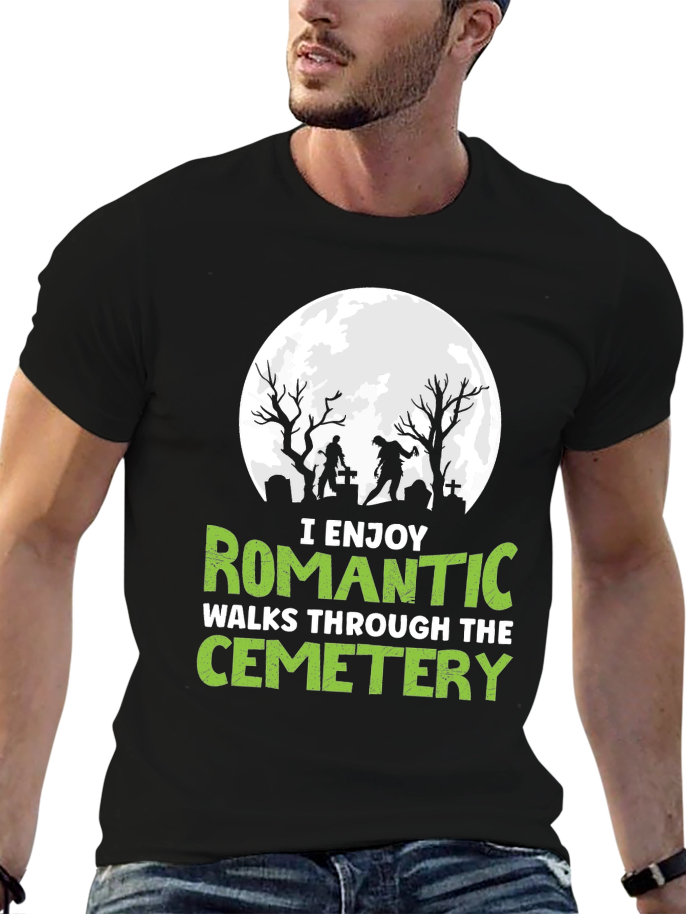 Romantic Cemetery Walks Graphic T-Shirt