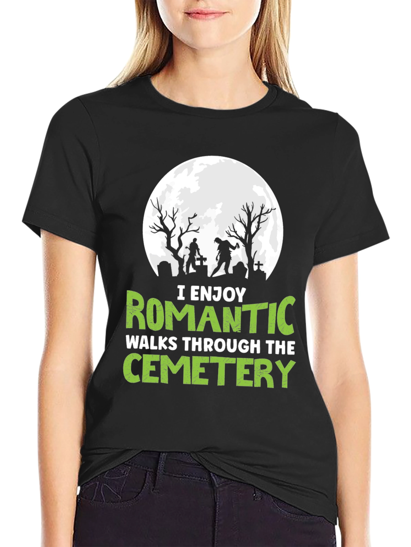 Romantic Cemetery Walks Graphic T-Shirt