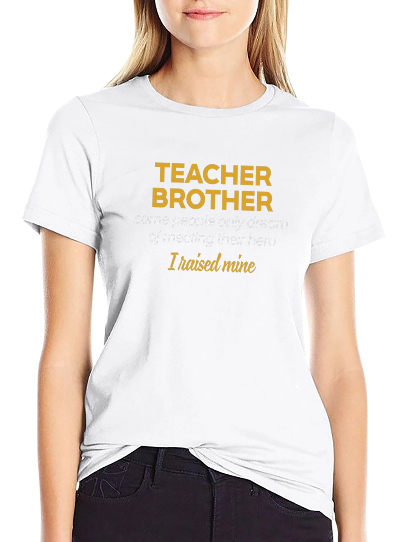 Teacher Brother Hero Graphic Tee - Mens Black T-Shirt