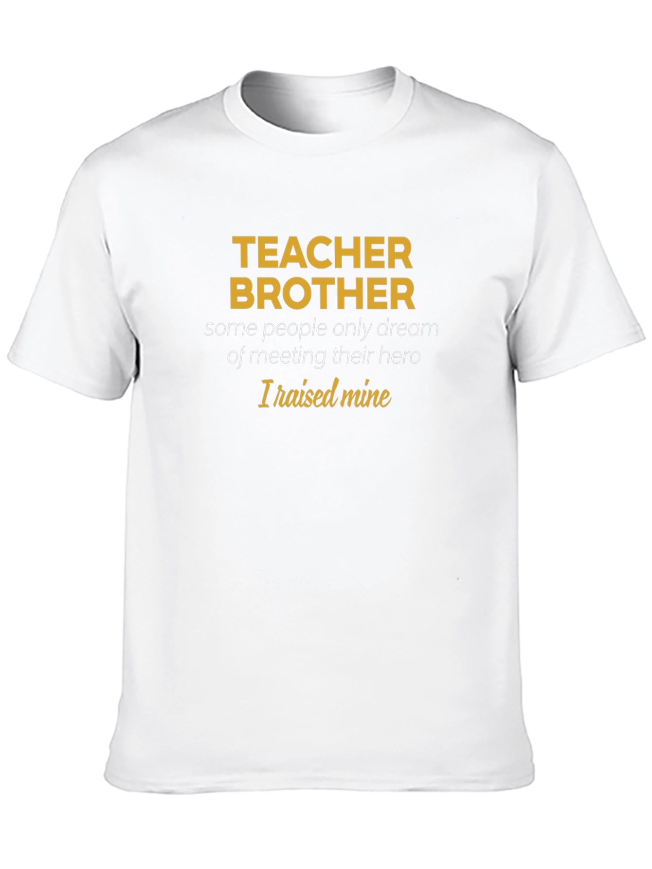 Teacher Brother Hero Graphic Tee - Mens Black T-Shirt