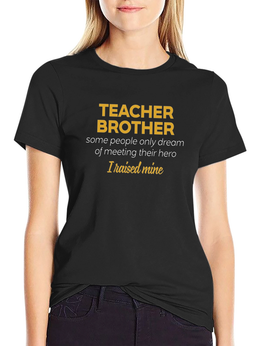 Teacher Brother Hero Graphic Tee - Mens Black T-Shirt