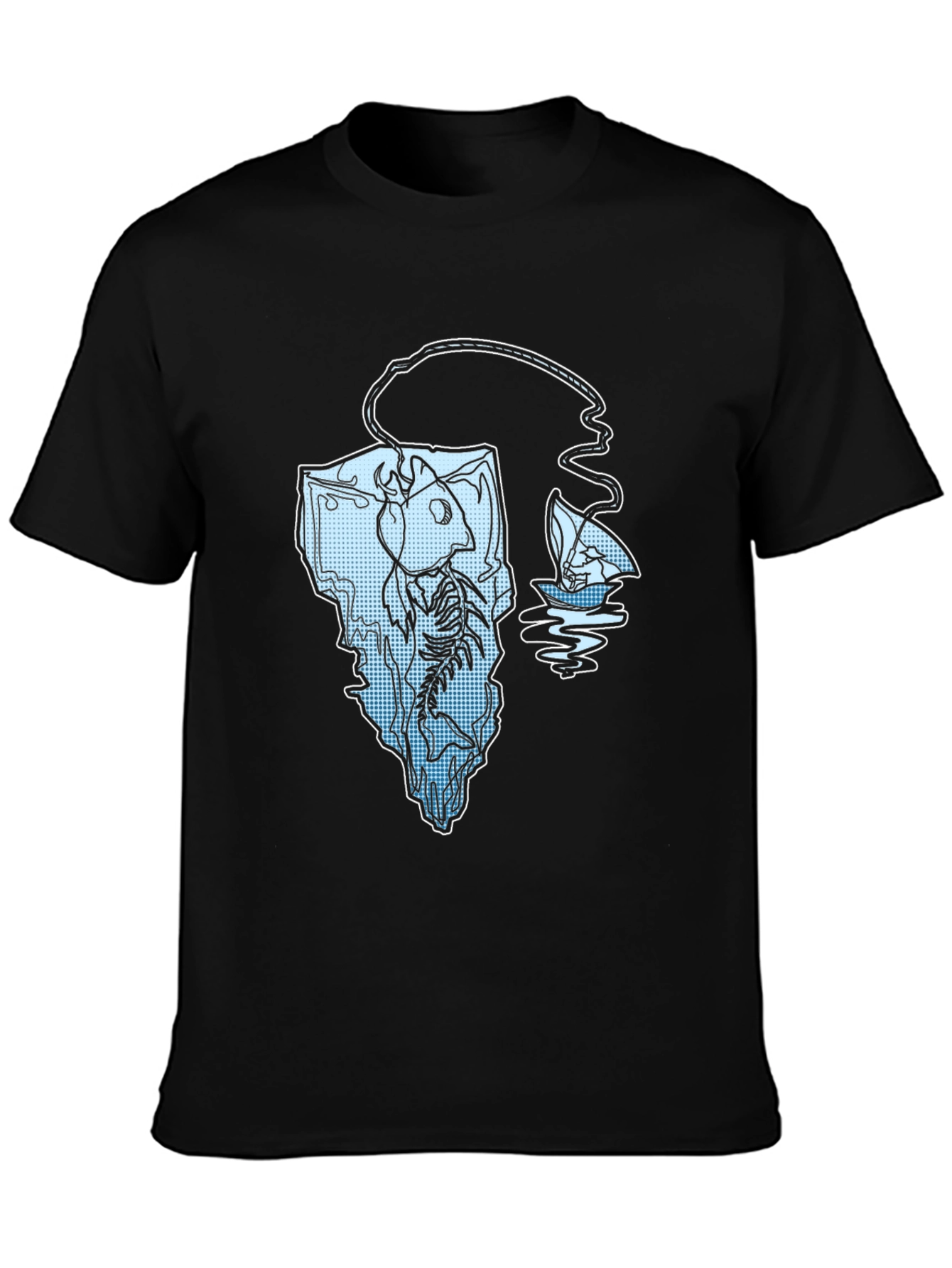 Cool Fishing Iceberg Graphic Tee