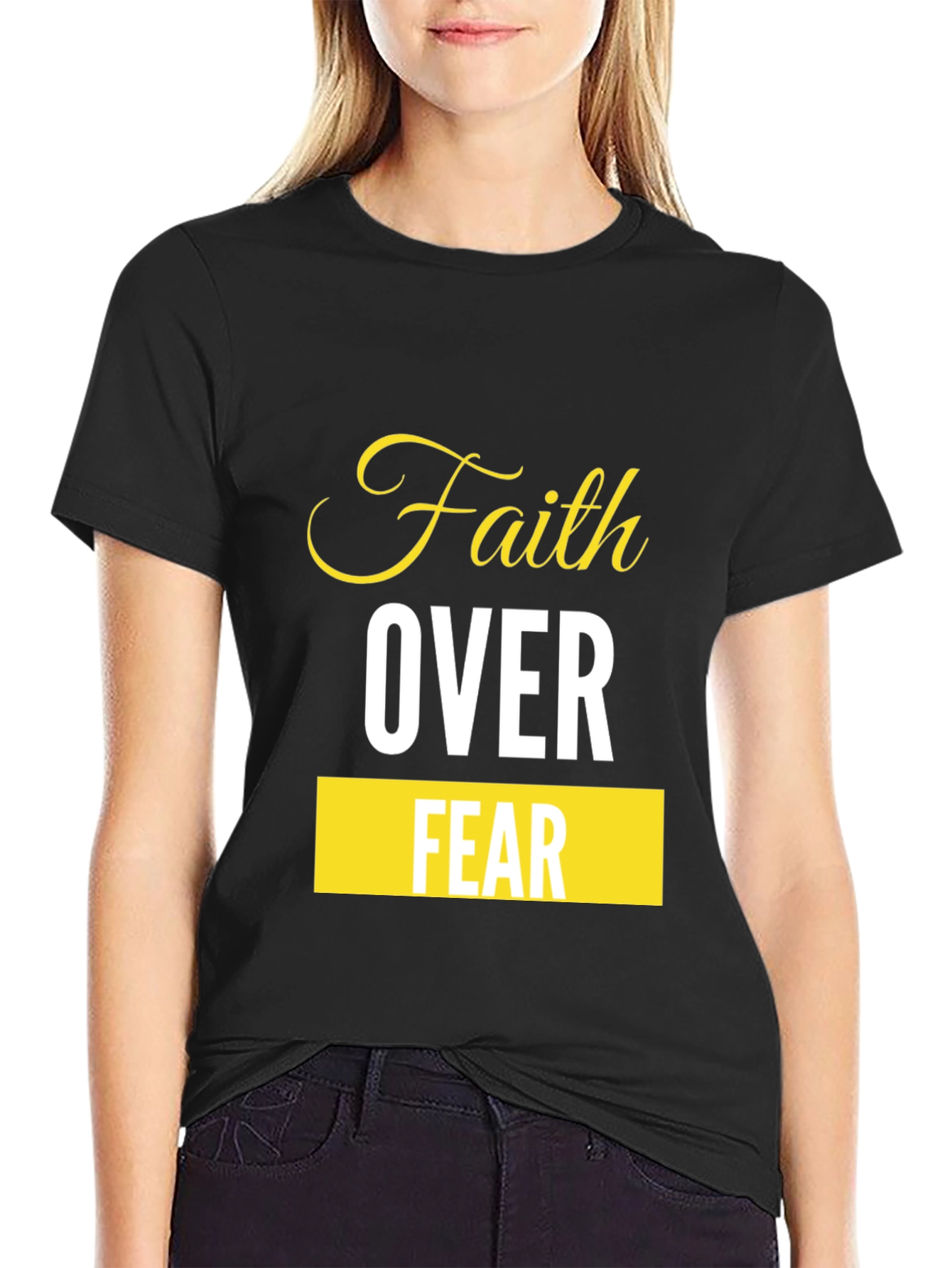 Faith Over Fear T-Shirt - Inspirational Design