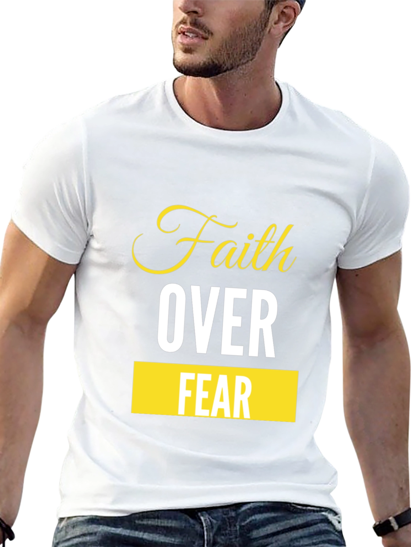 Faith Over Fear T-Shirt - Inspirational Design