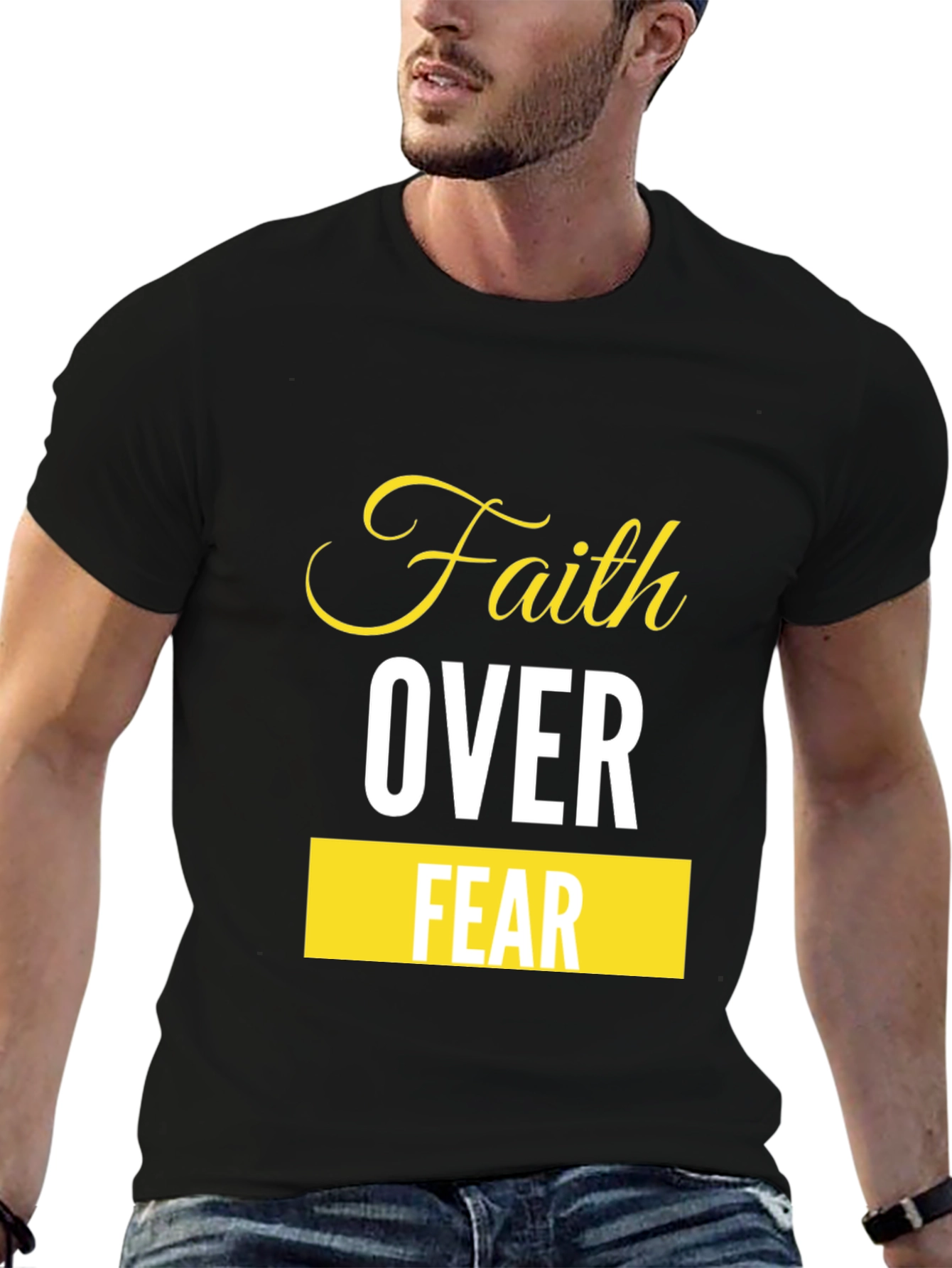 Faith Over Fear T-Shirt - Inspirational Design